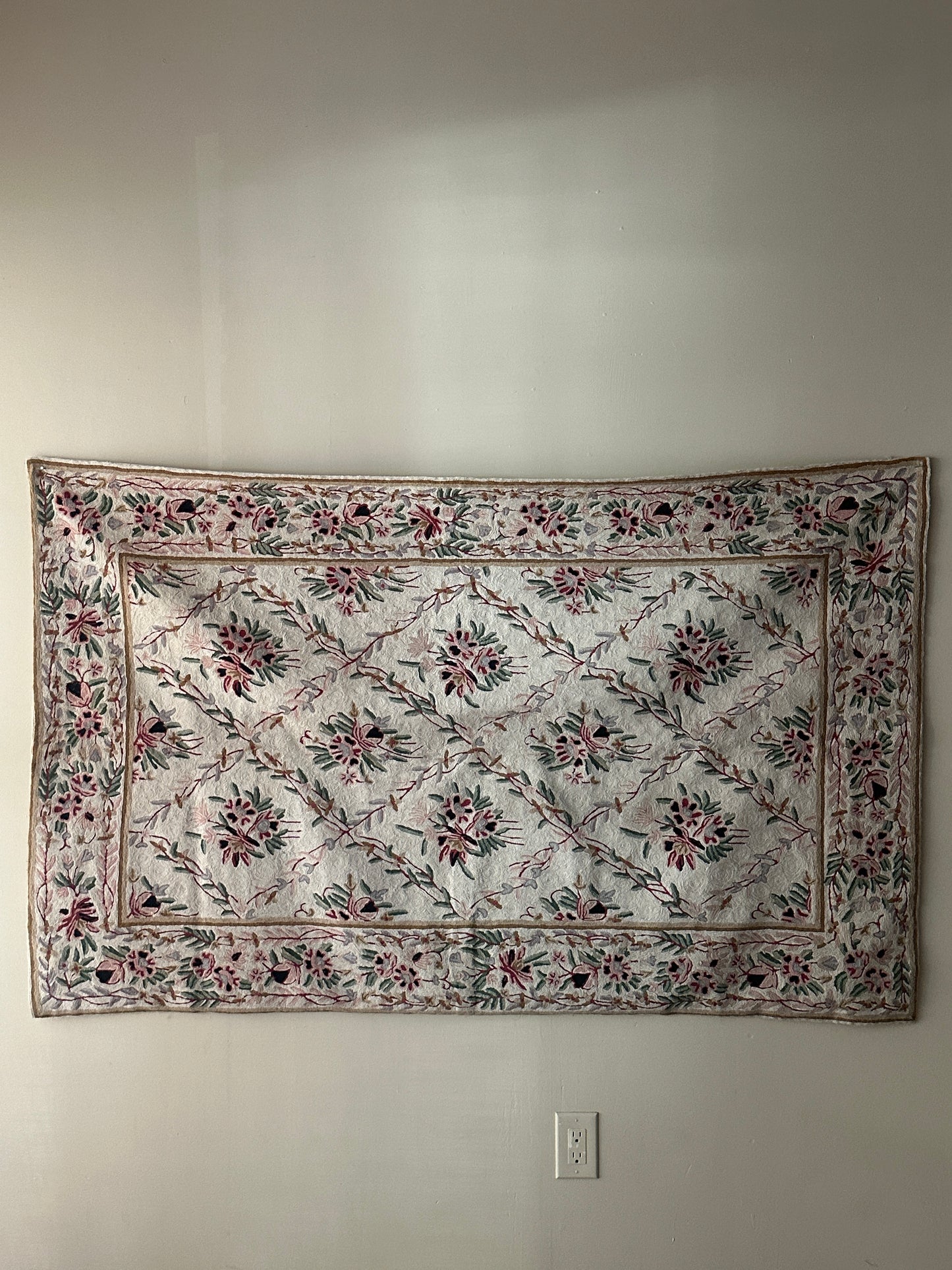Floral tapestry or headboard