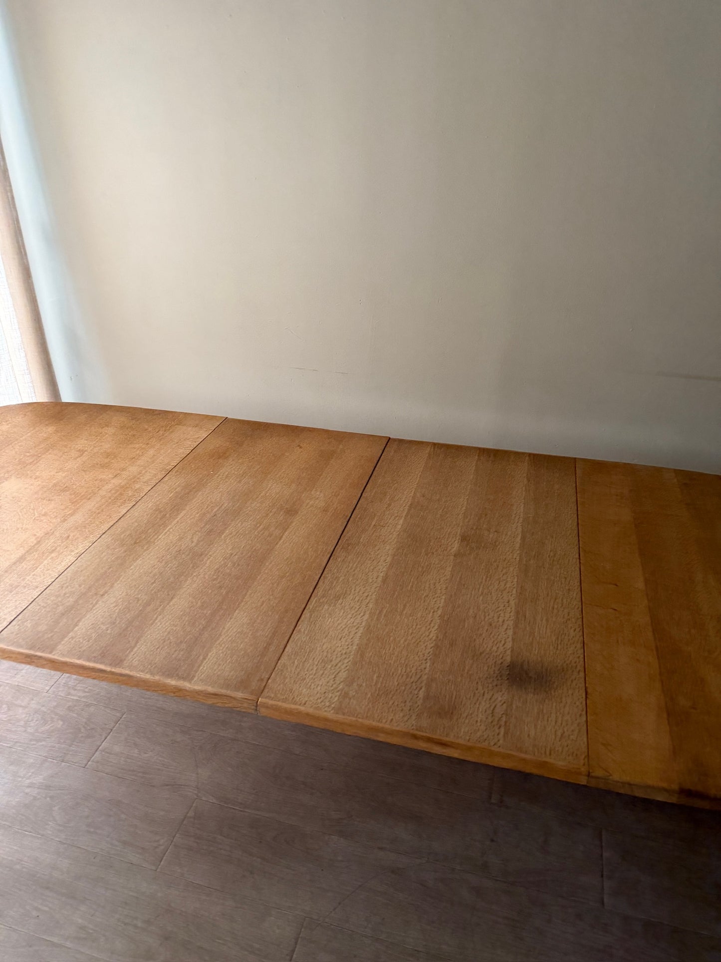 Danish oak dining table with extensions