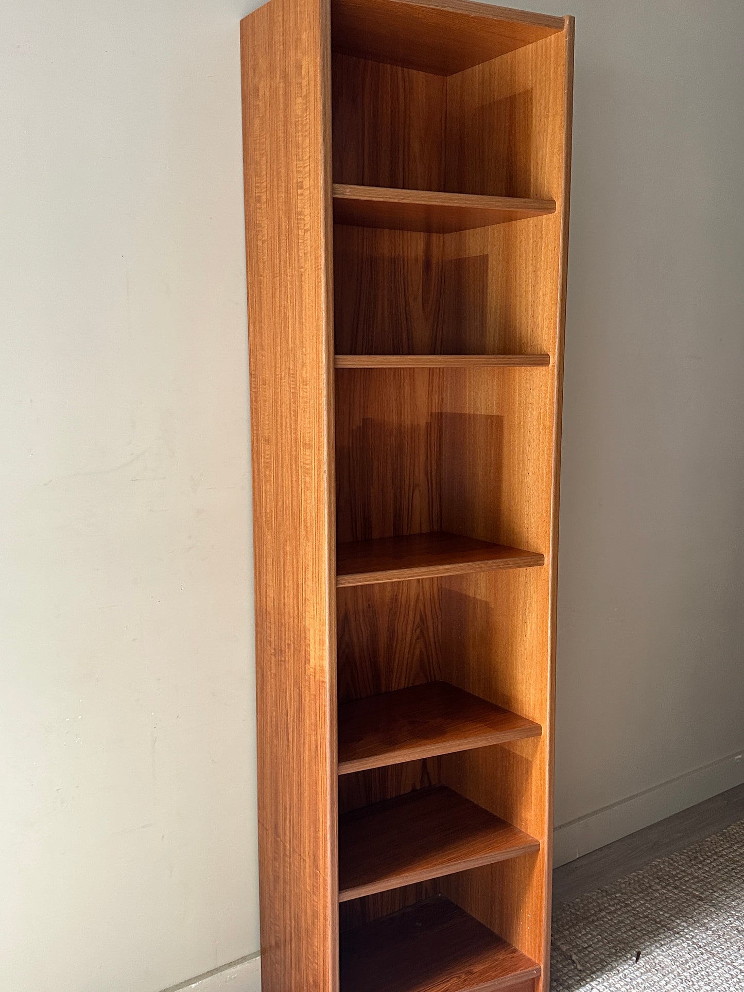 Teak corner shelf