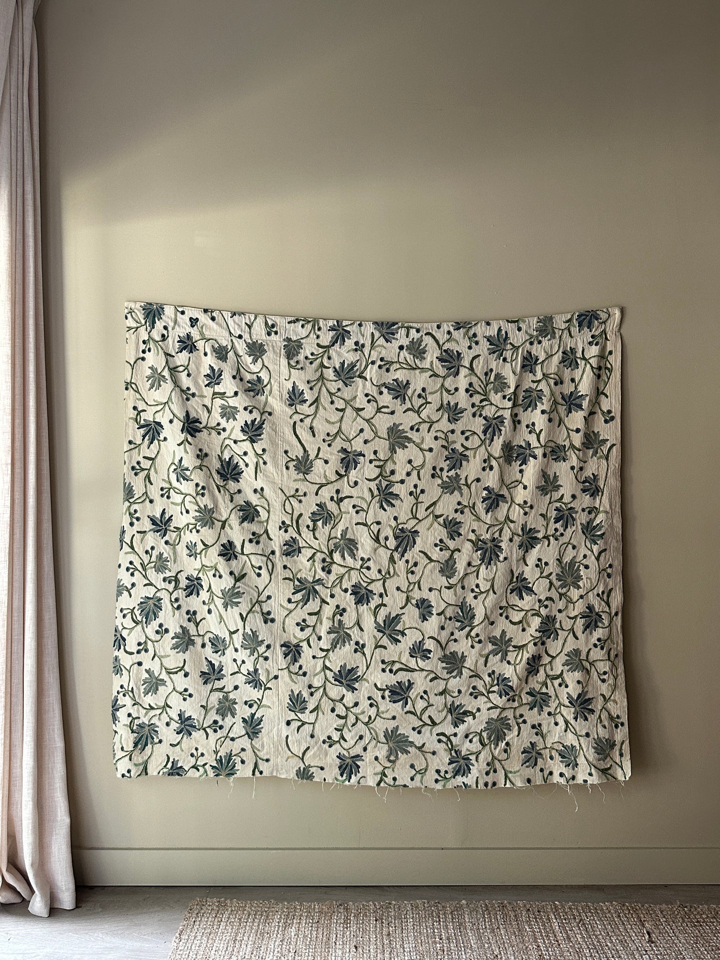 Embroidered floral cloth