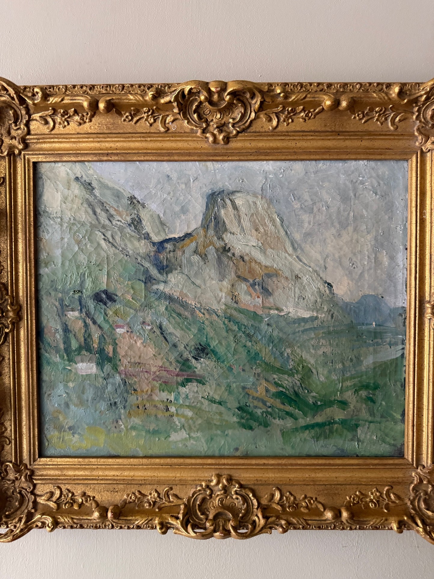 Impressionist mountain landscape. Unsigned.
