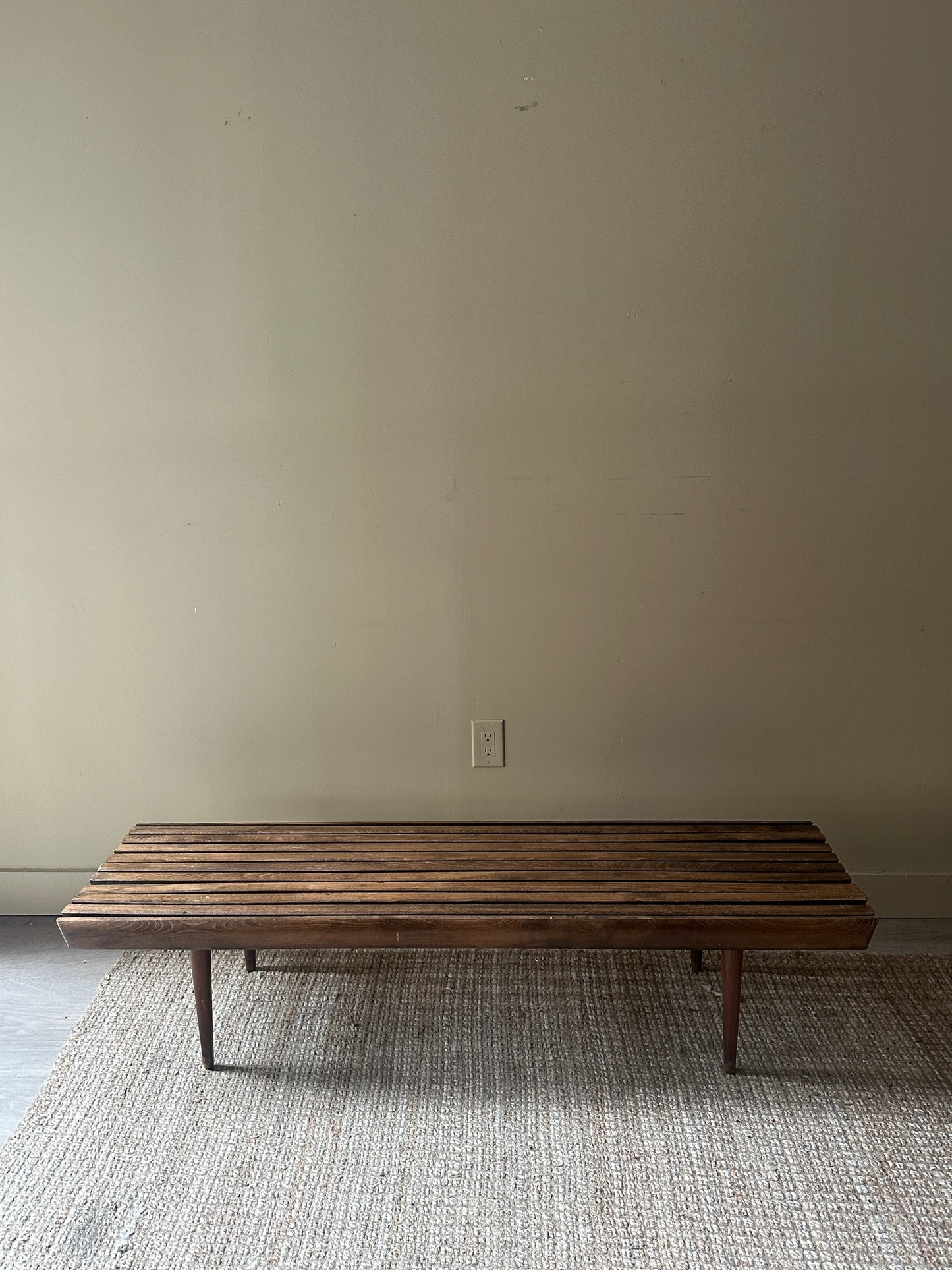 Walnut slat coffee table