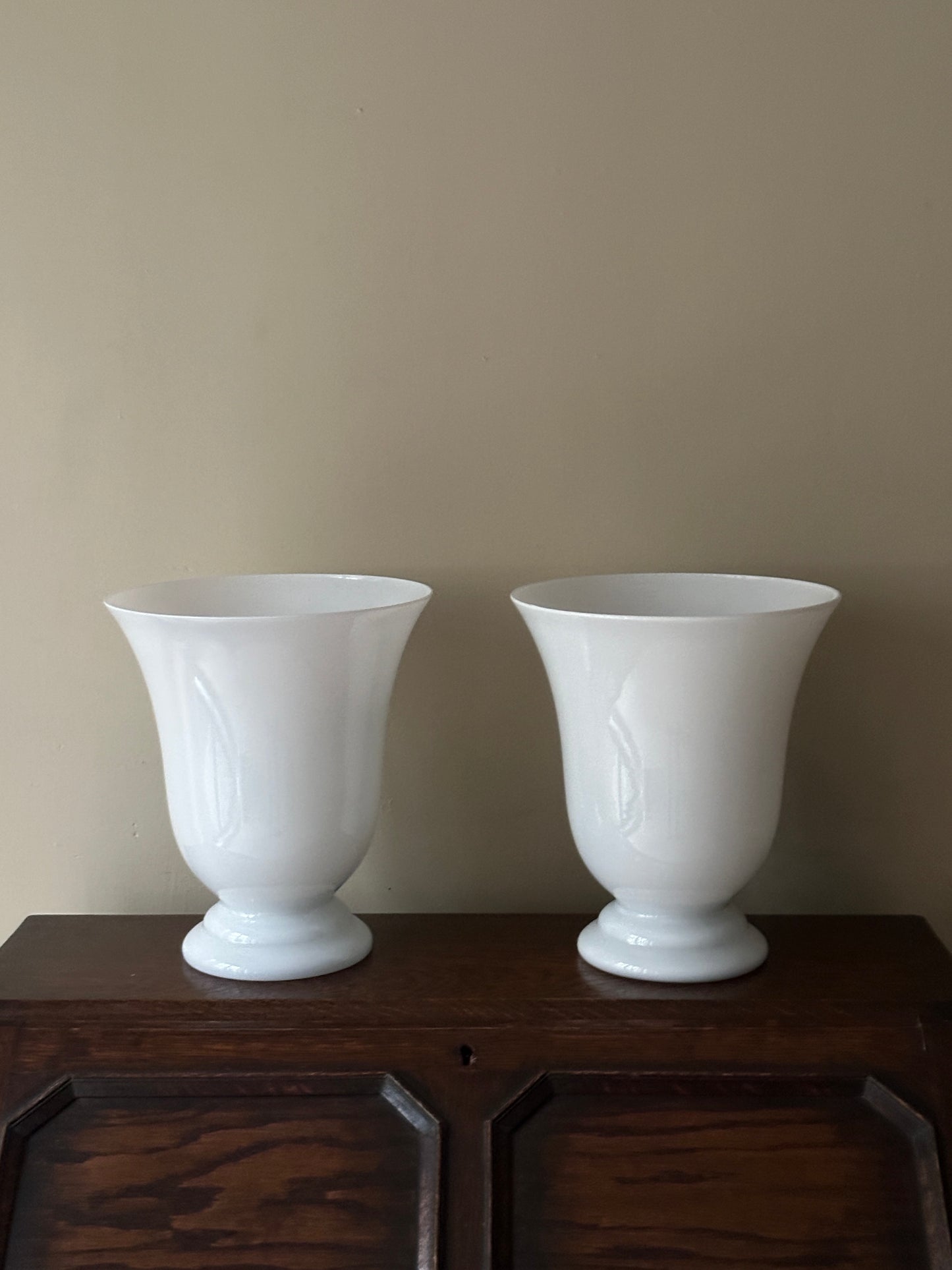 French white glass table lamps
