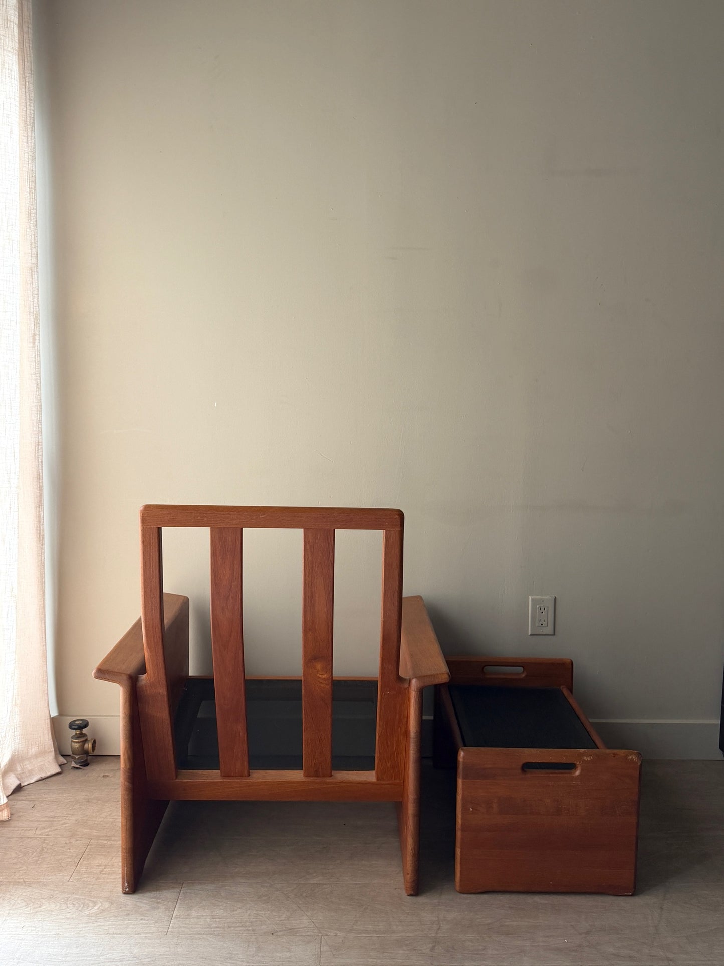 Tarm Stole Danish teak armchair and ottoman (frame only)