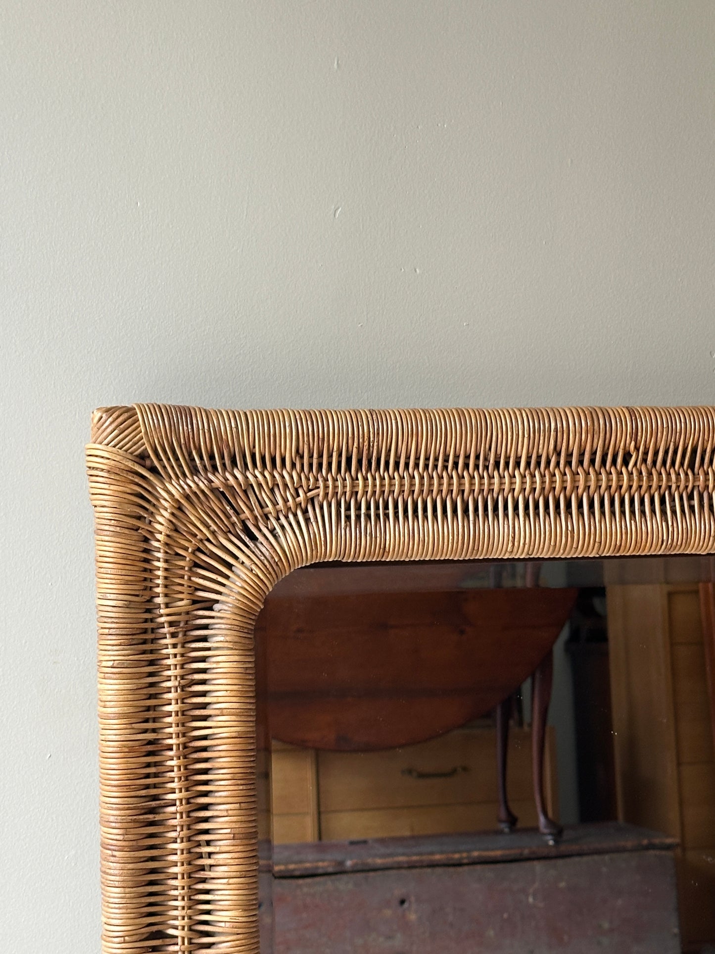 Wicker mirror