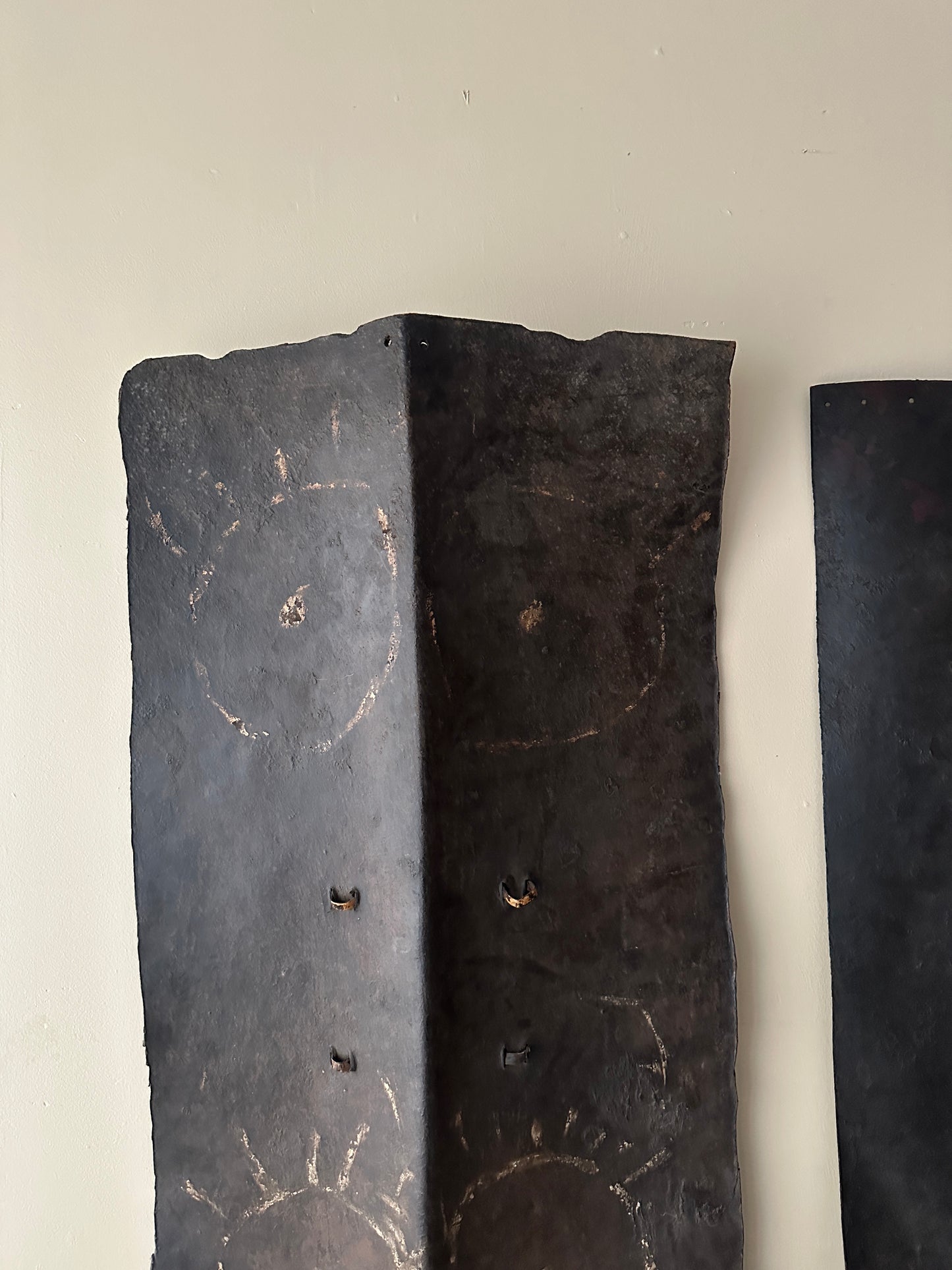 Naga tribal buffalo leather shield. (Right)