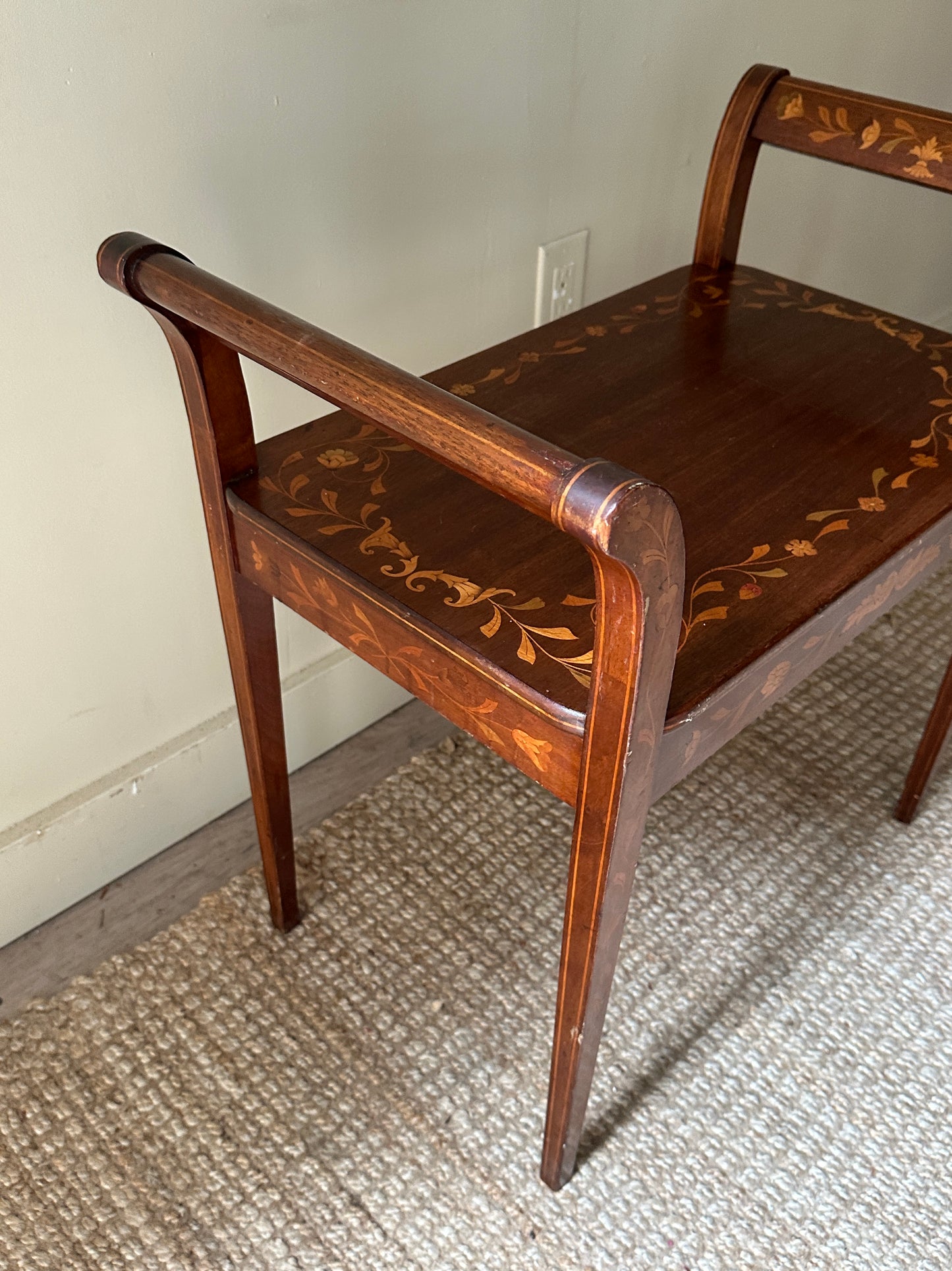 Inlay Italian Piano Bench