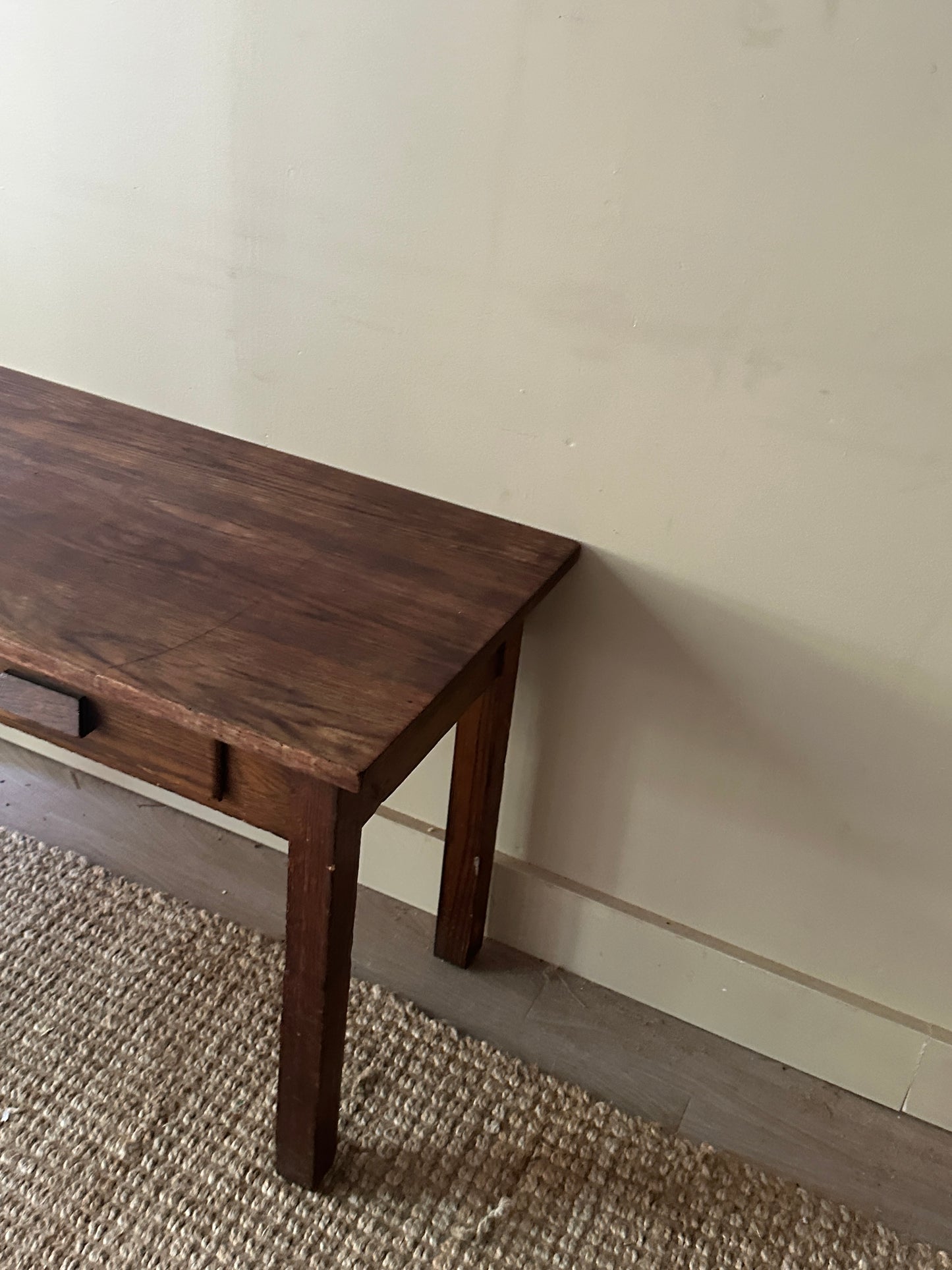Oak console table