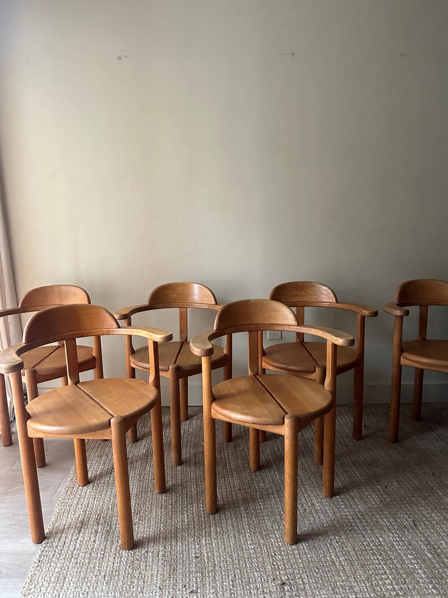 Brahlstorf beech dining chairs. Sold induvidually.