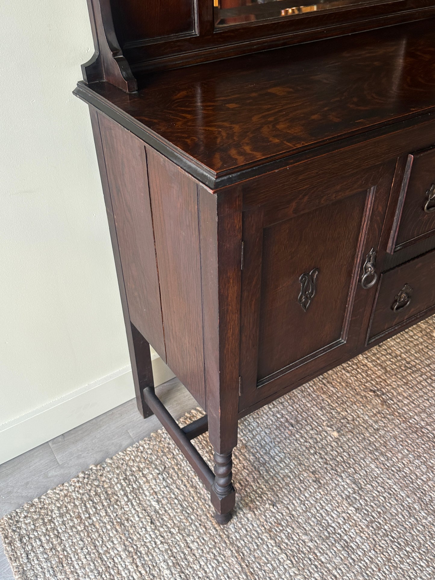 Carved oak server