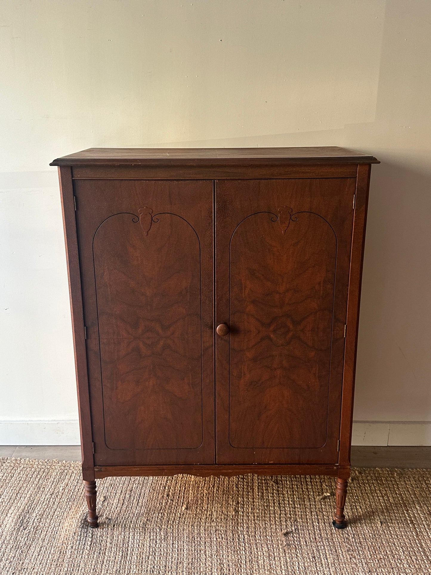 Walnut side by side armoire