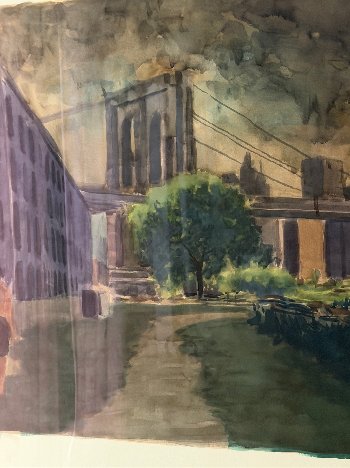 Brooklyn cityscape by Gang Qian (b. 1958)