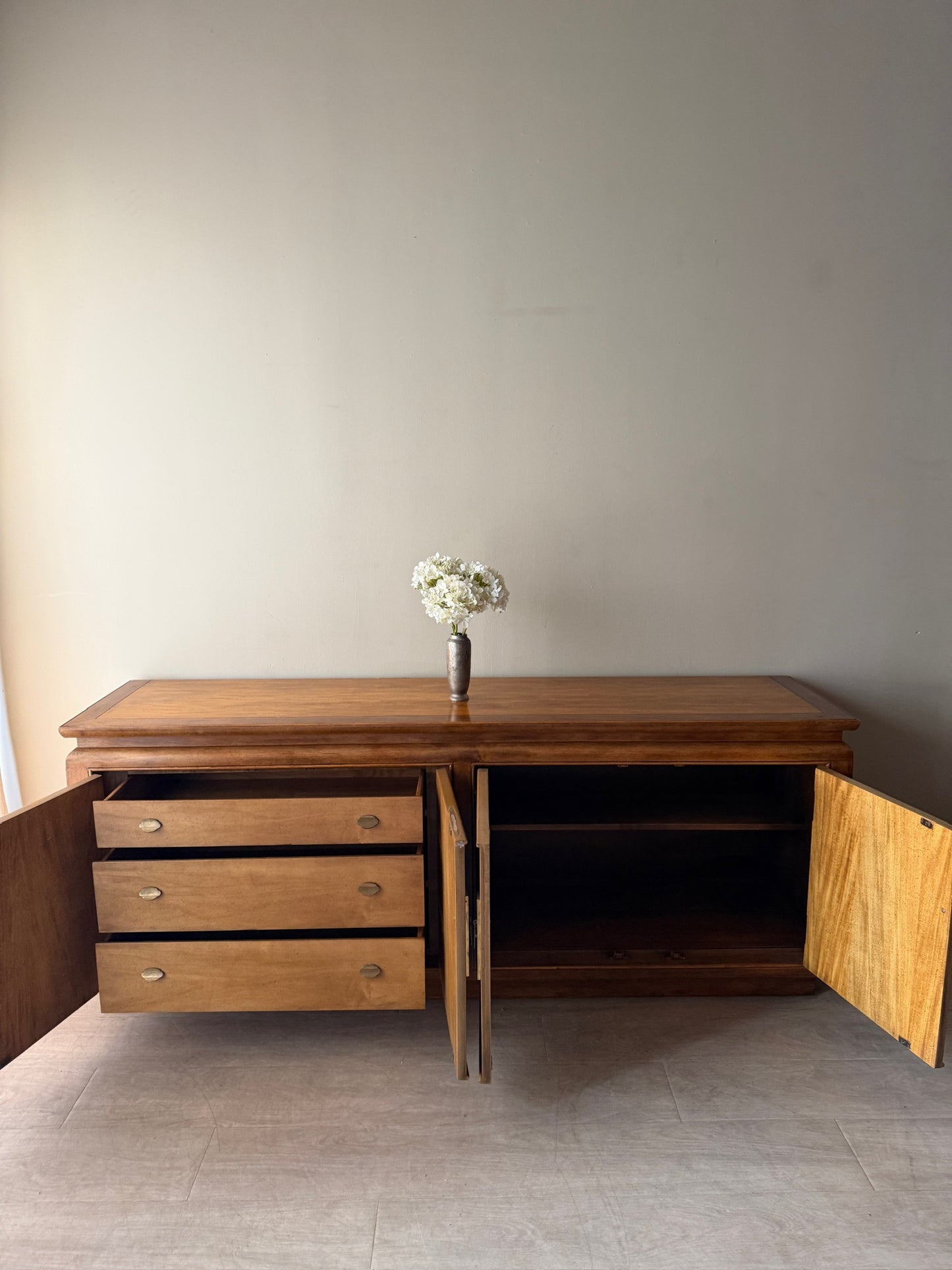 Raymond Sobota burl wood credenza