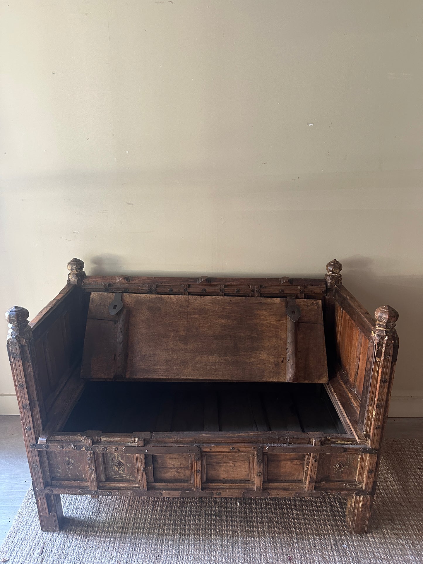 Carved bench