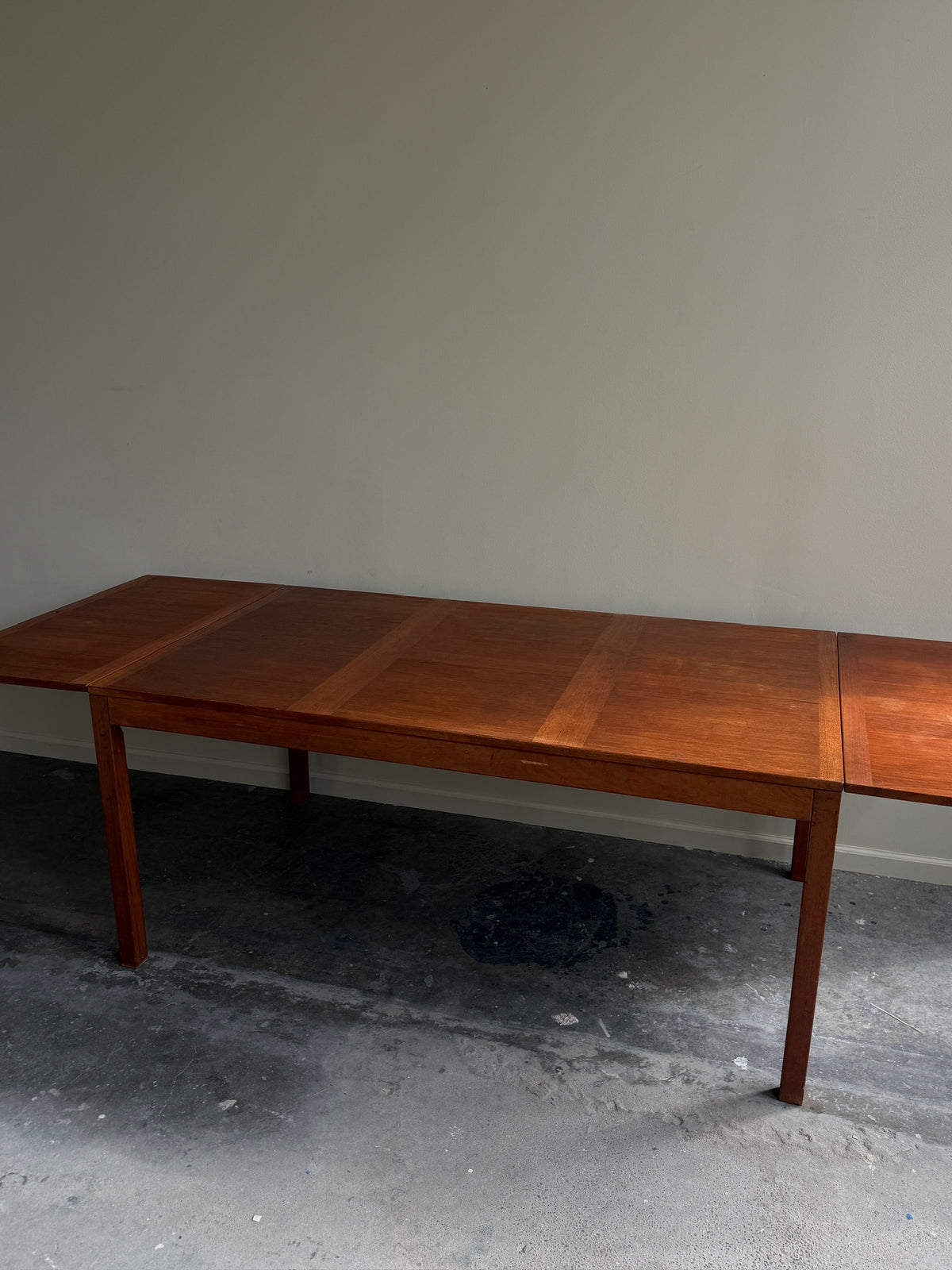 Danish teak dining table with extensions