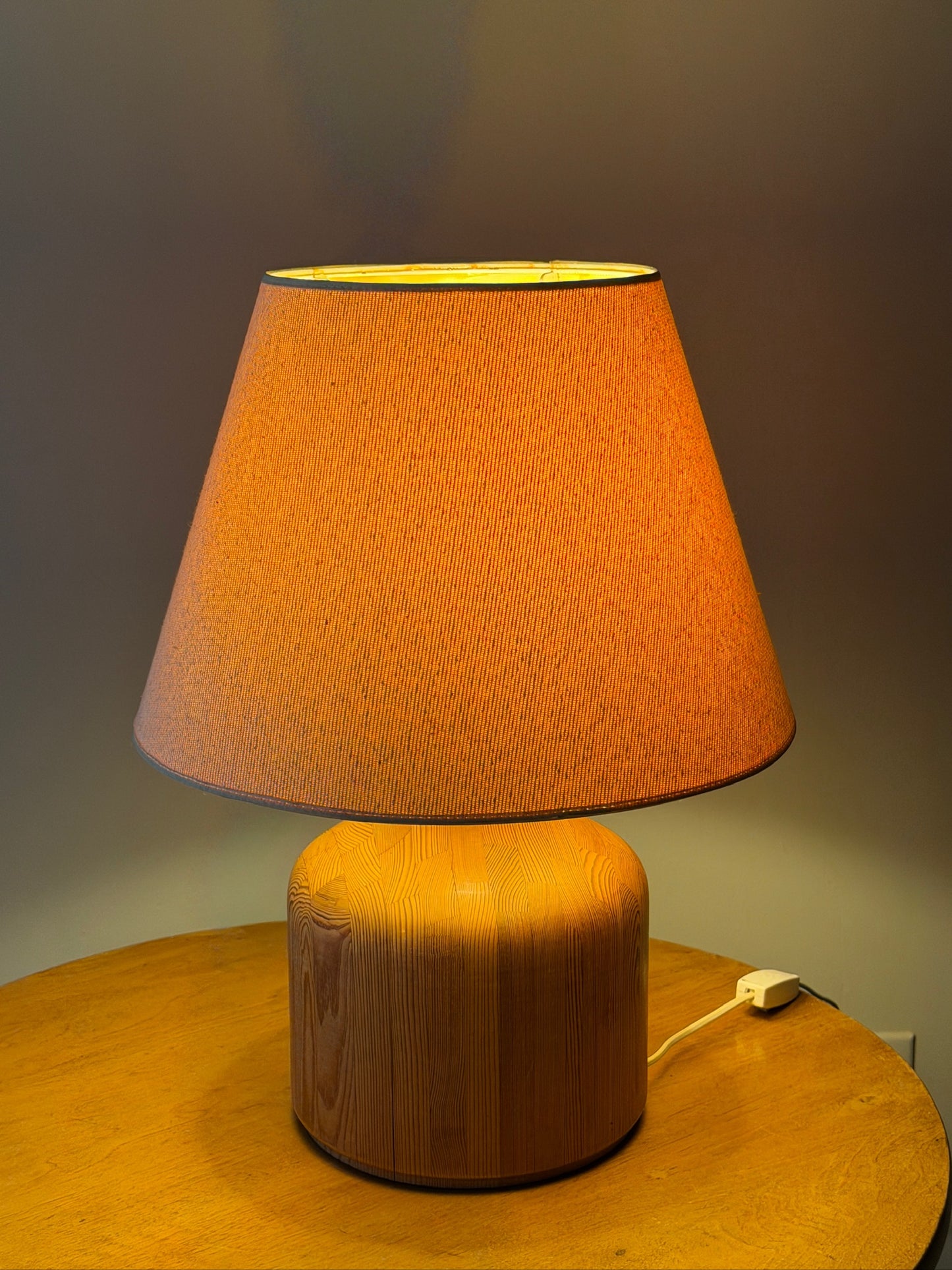 Scandinavian pine table lamp
