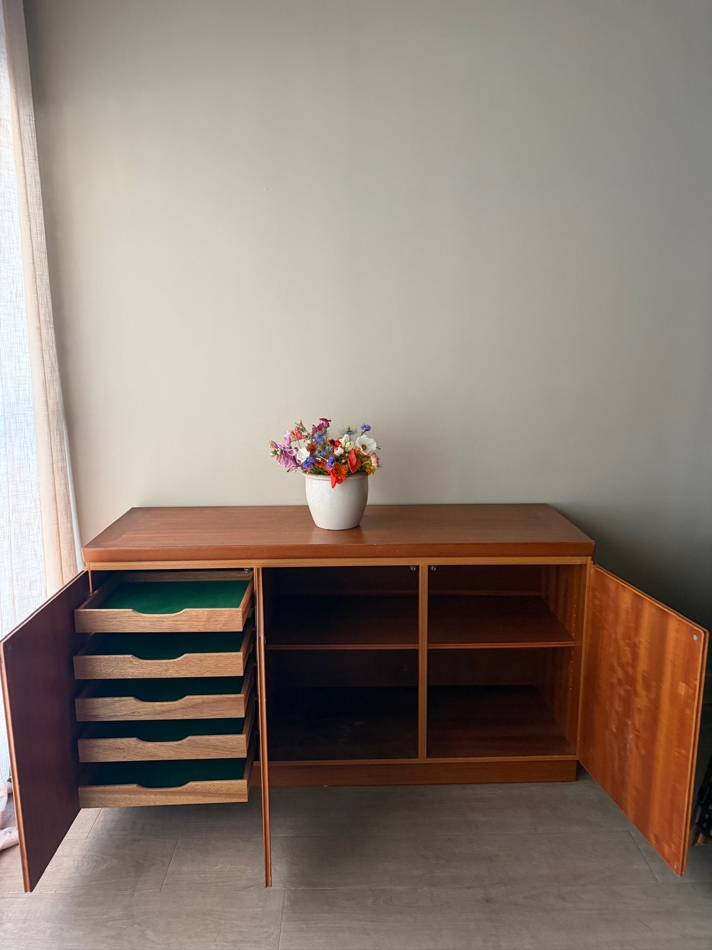 Danish teak credenza