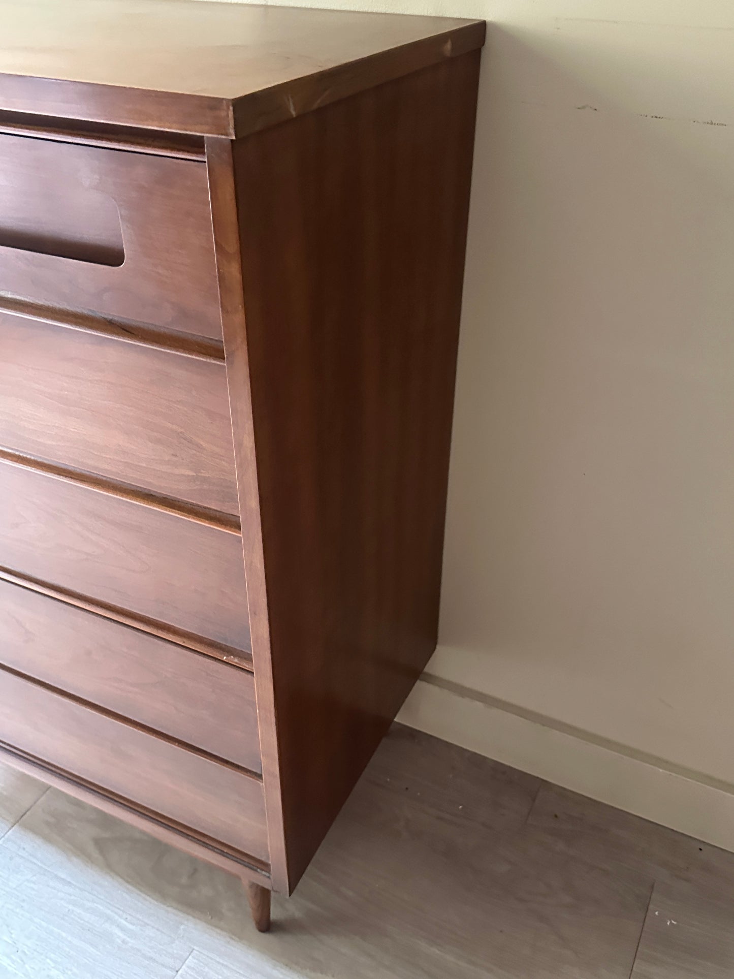Bassett walnut tallboy