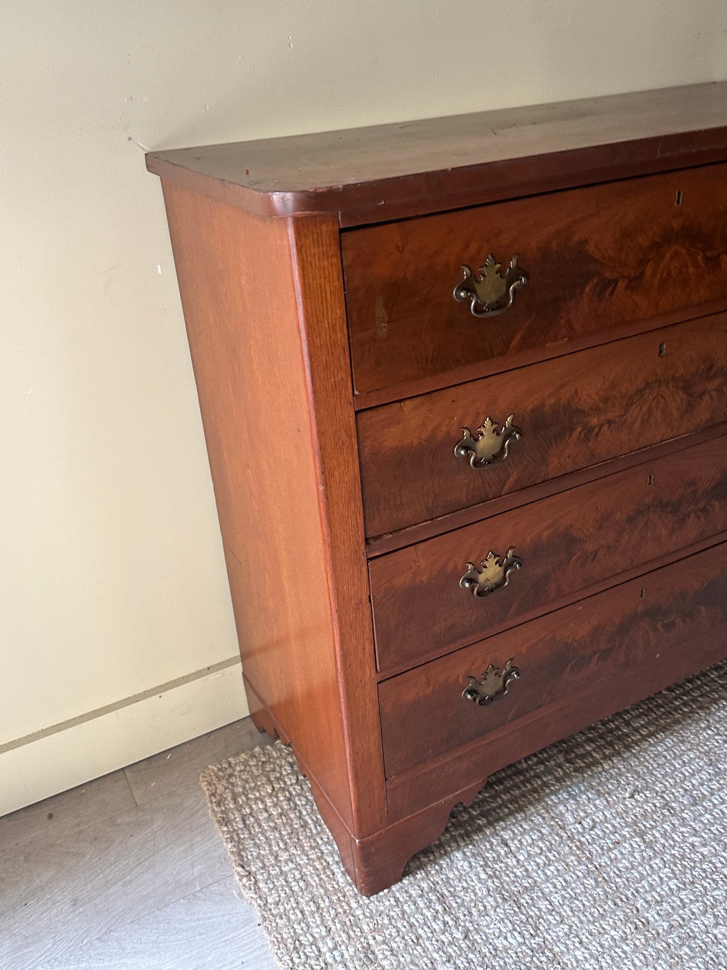 Walnut burl dresser
