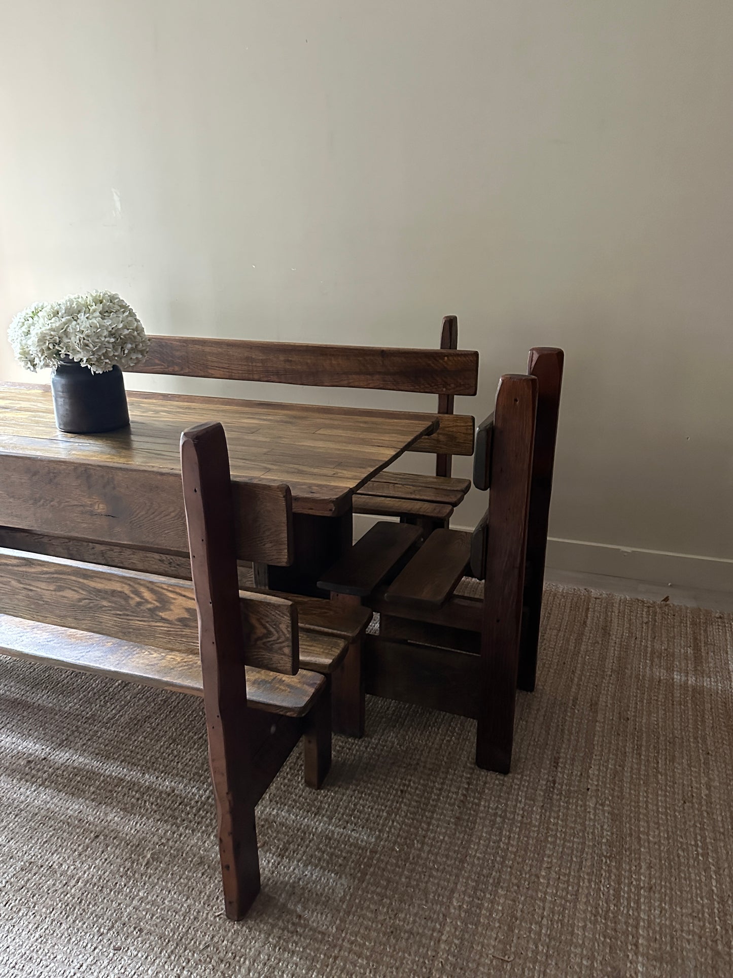 Pine dining set.