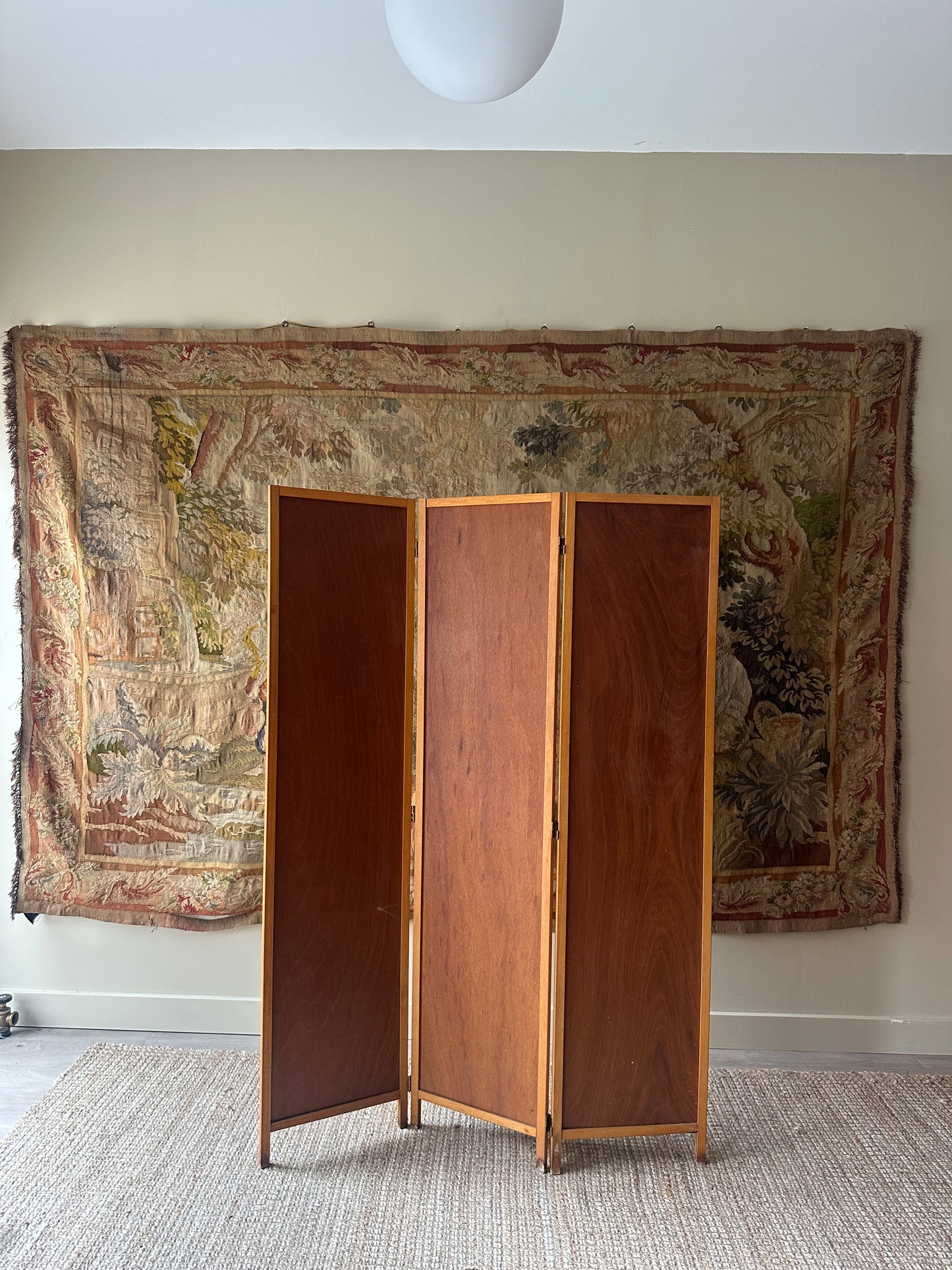 Mixed wood room divider