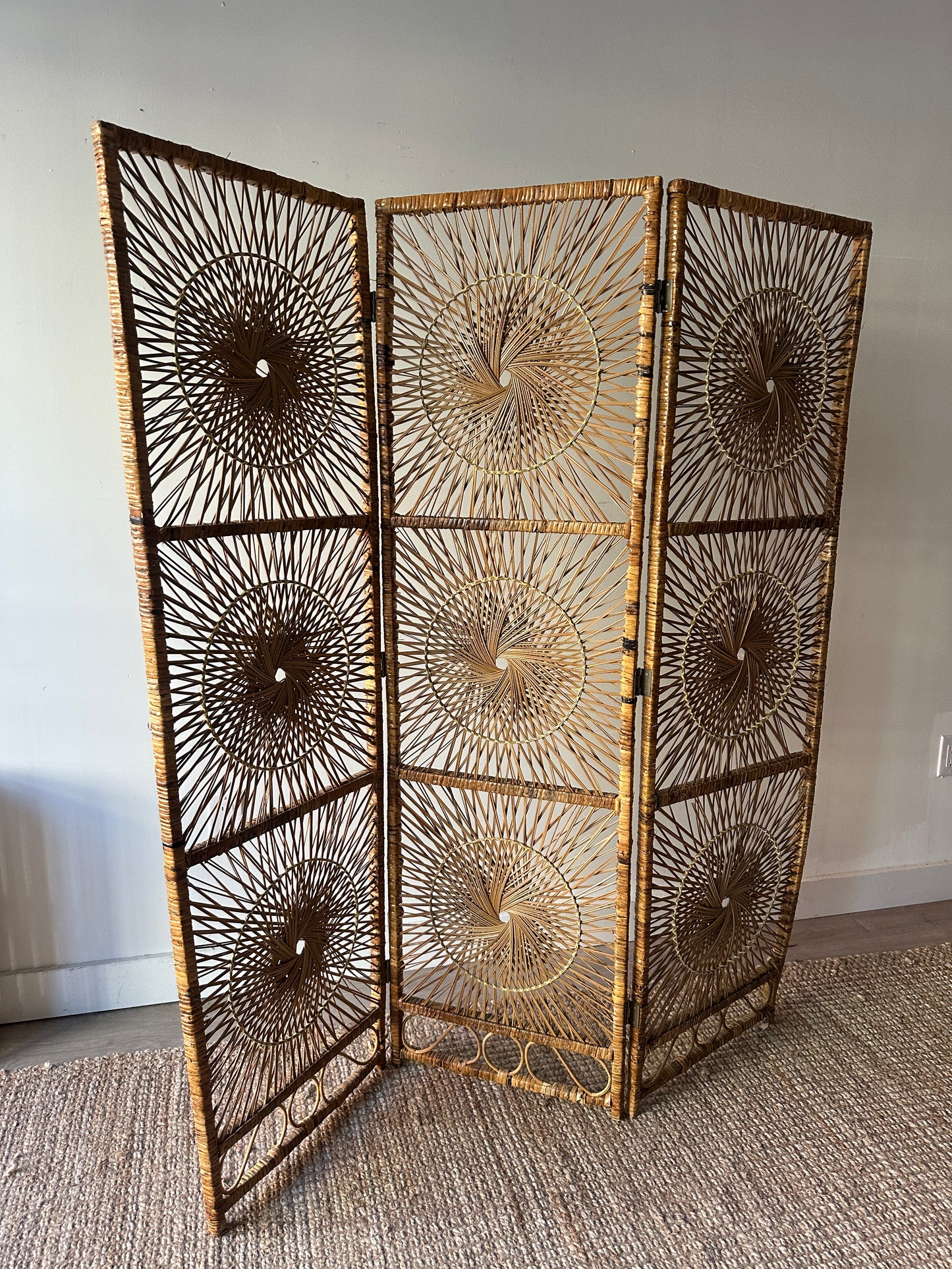 Rattan room divider