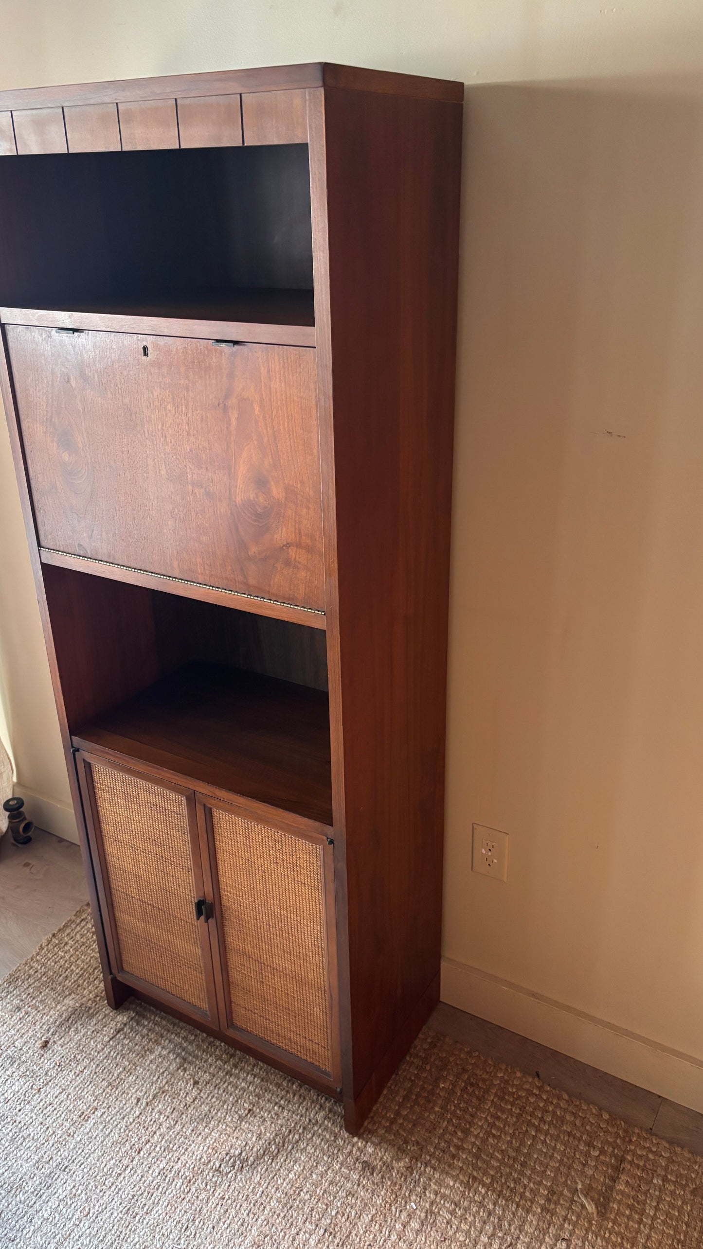 Walnut bar cabinet