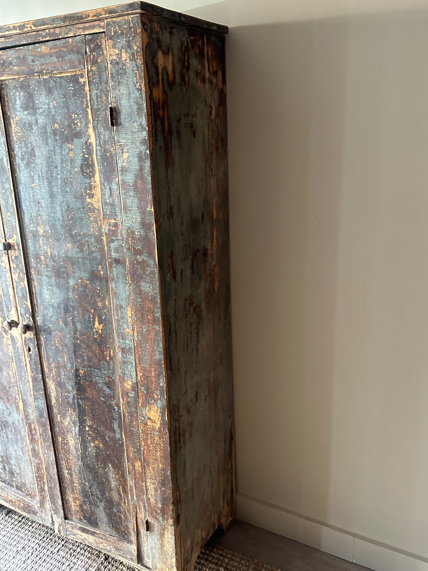 Painted pine cupboard