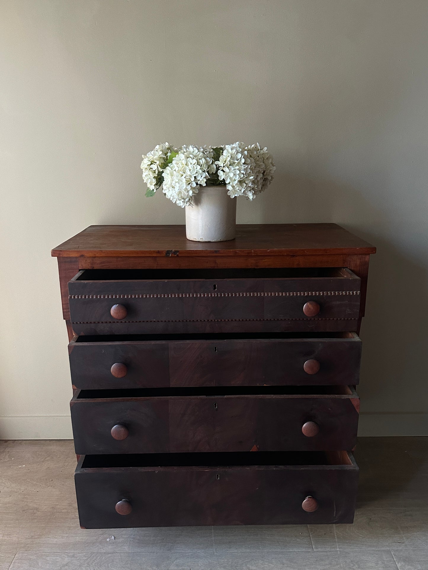 Walnut empire dresser