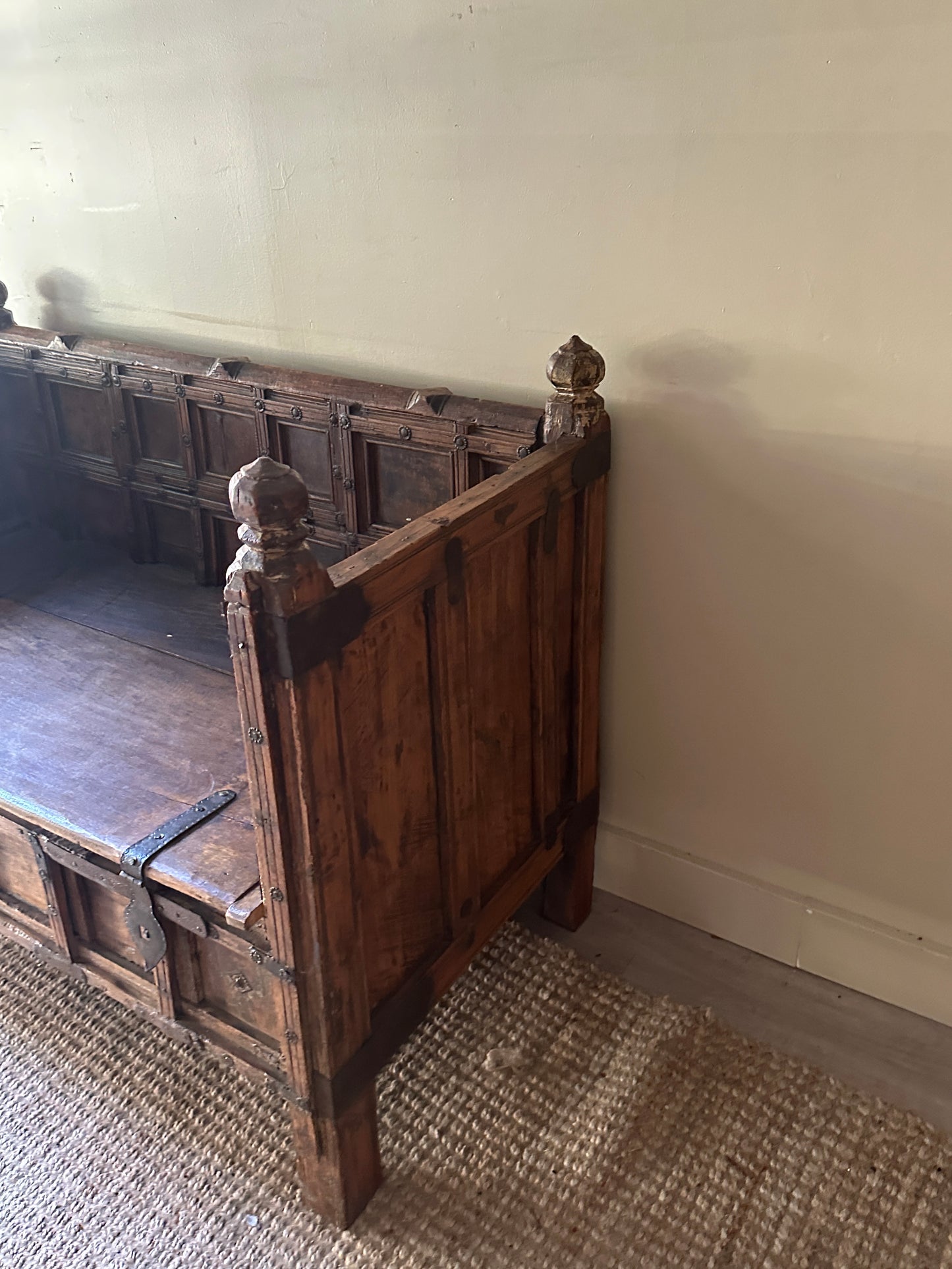 Carved bench
