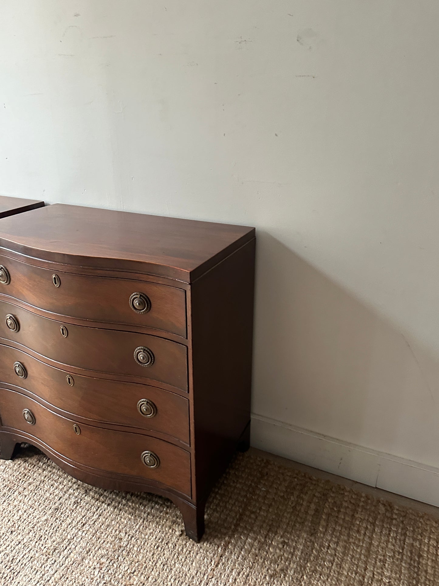 Mahogany small dressers. Sold individually.