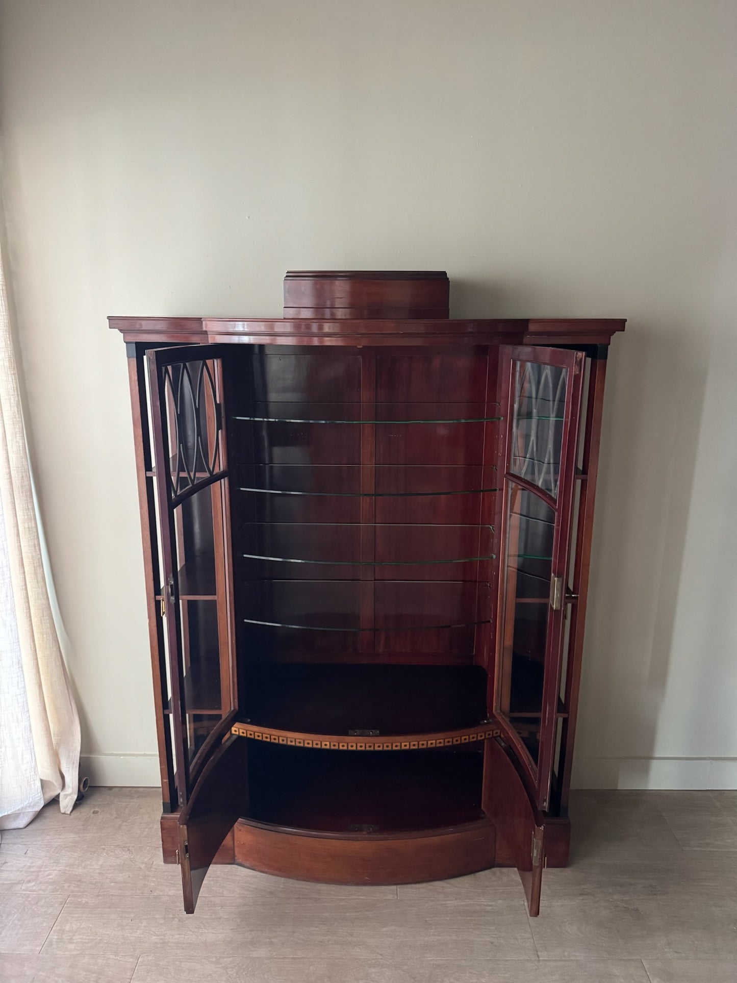Scandinavian mahogany display cabinet