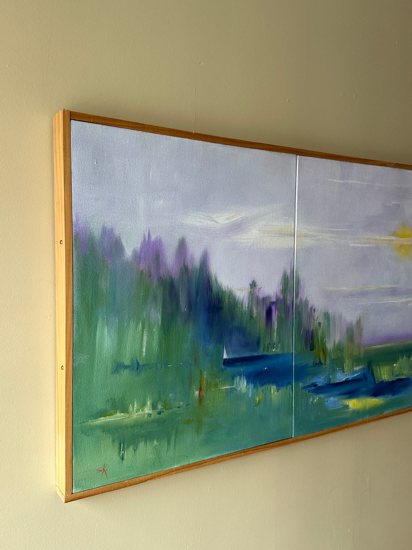 Marsh landscape diptych by S. Klein