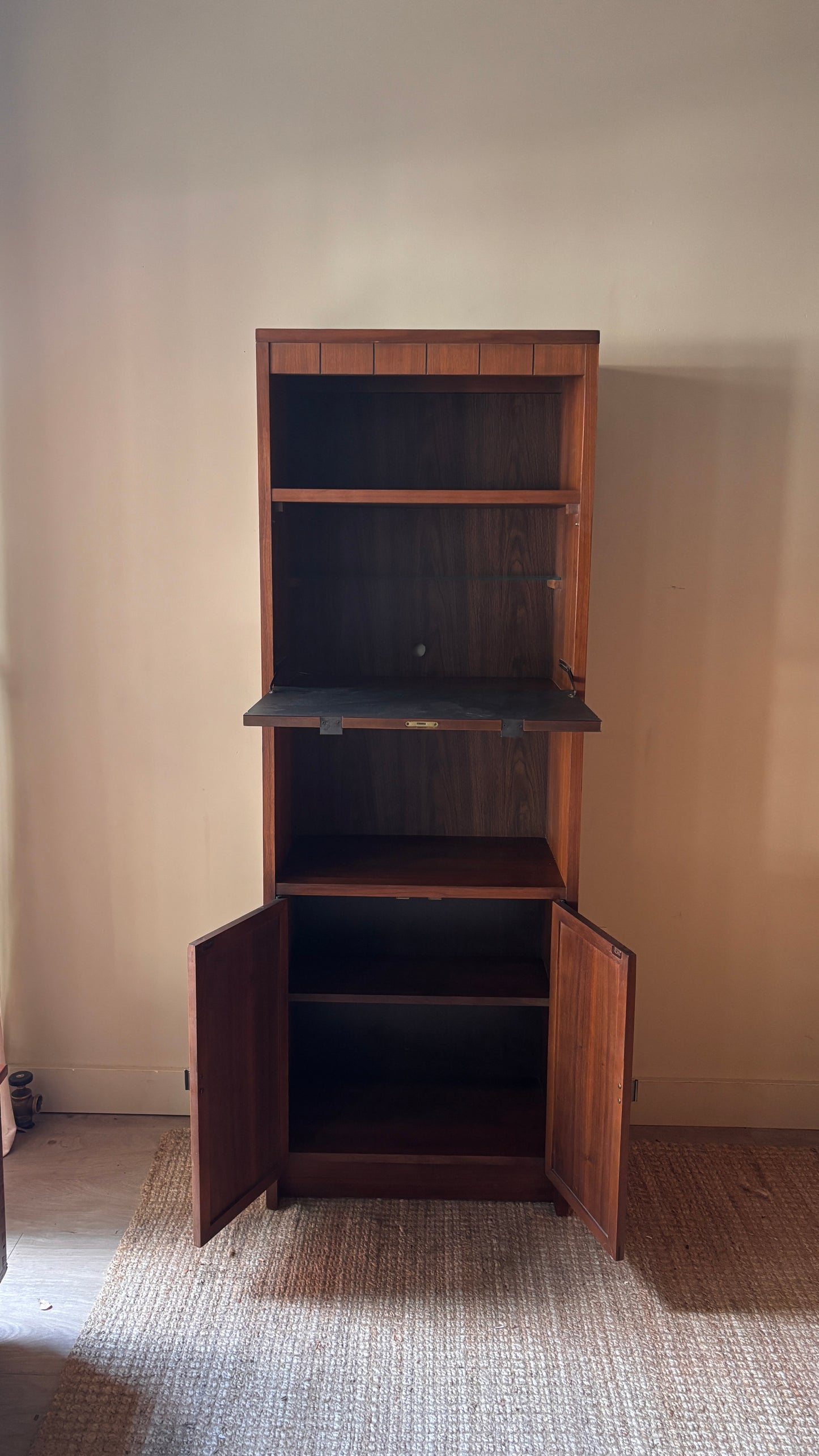 Walnut bar cabinet