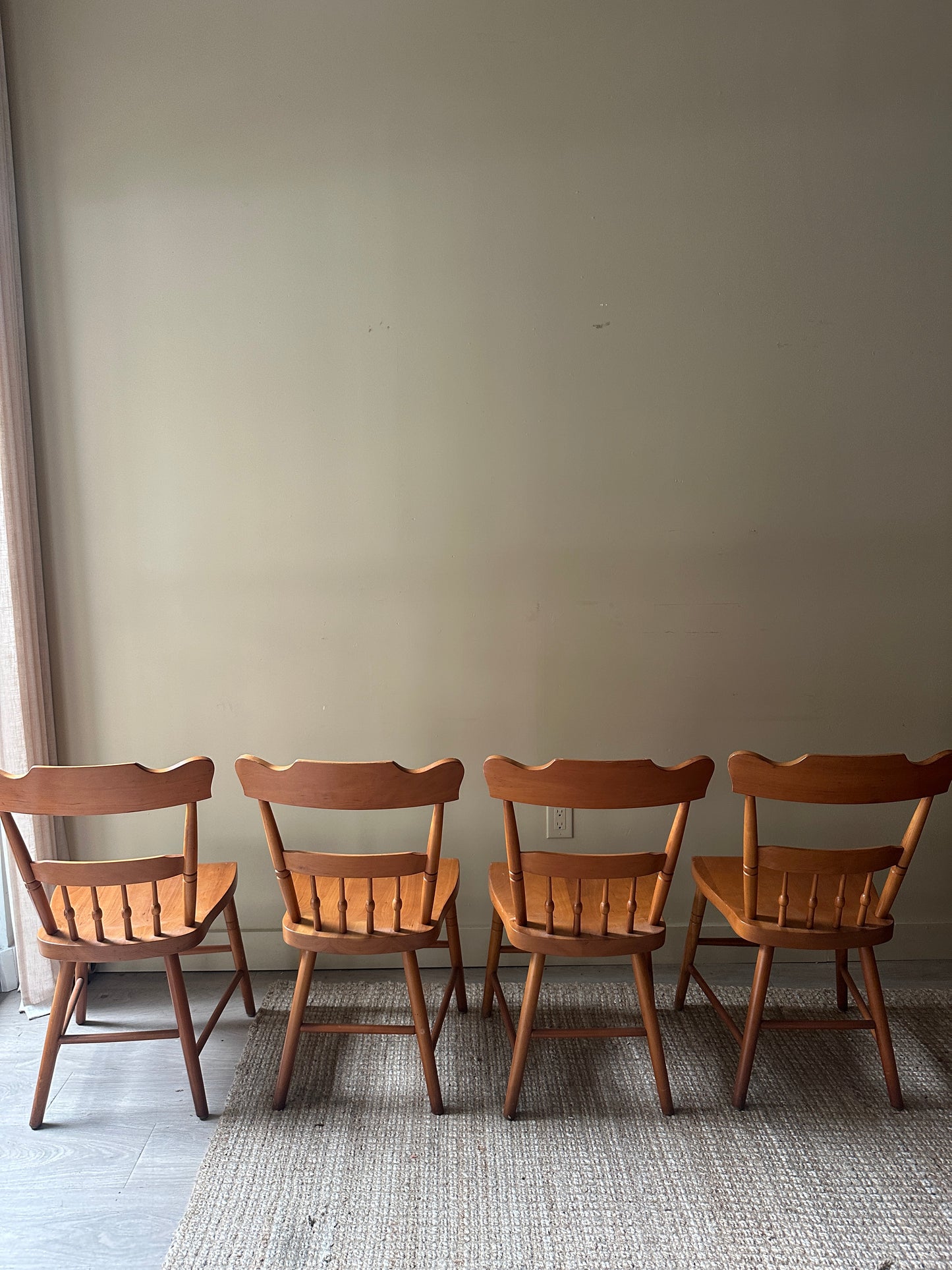 Maple dining chairs. Sold as set of 4.