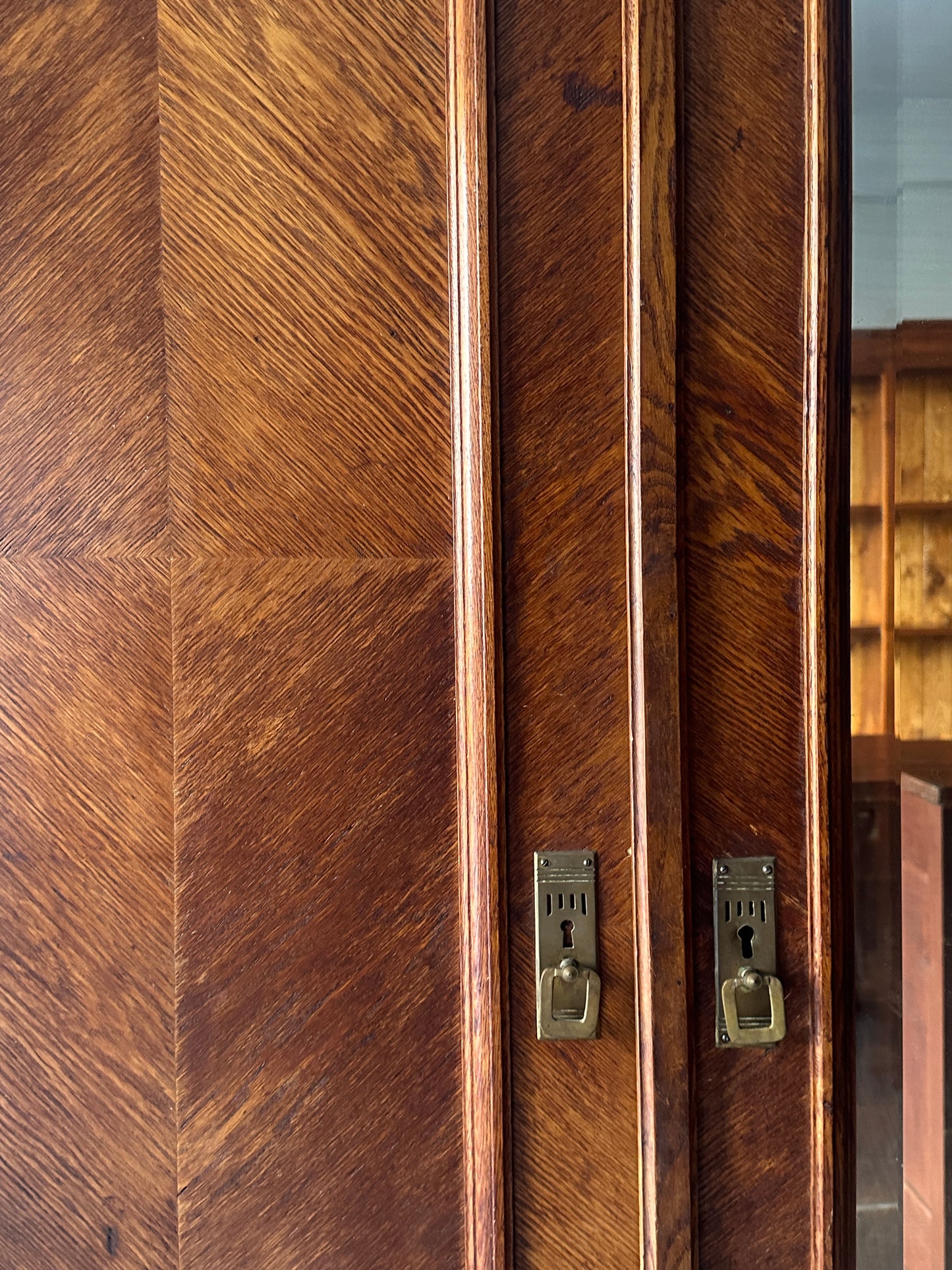 Mission oak armoire