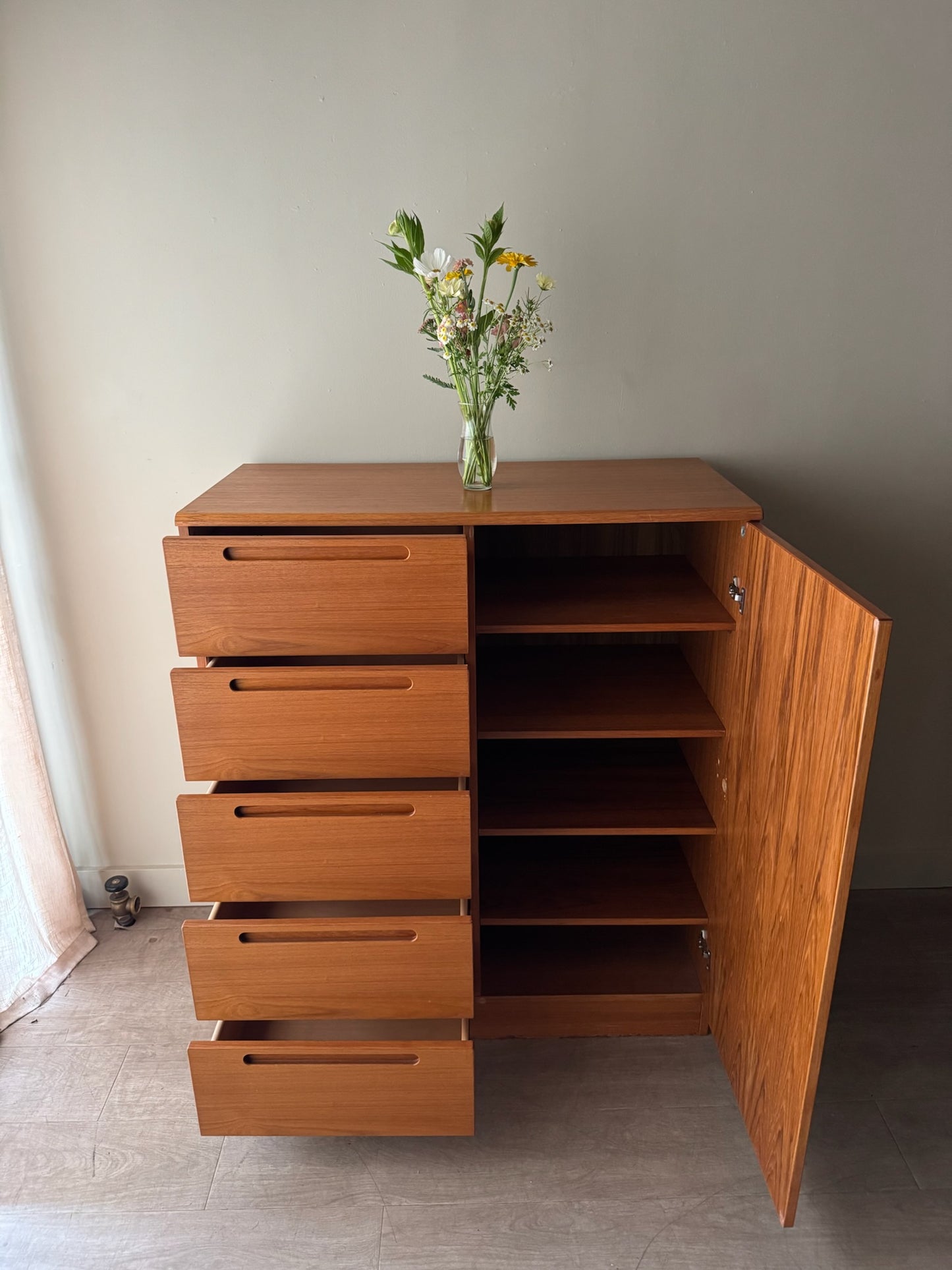 Danish teak side by side