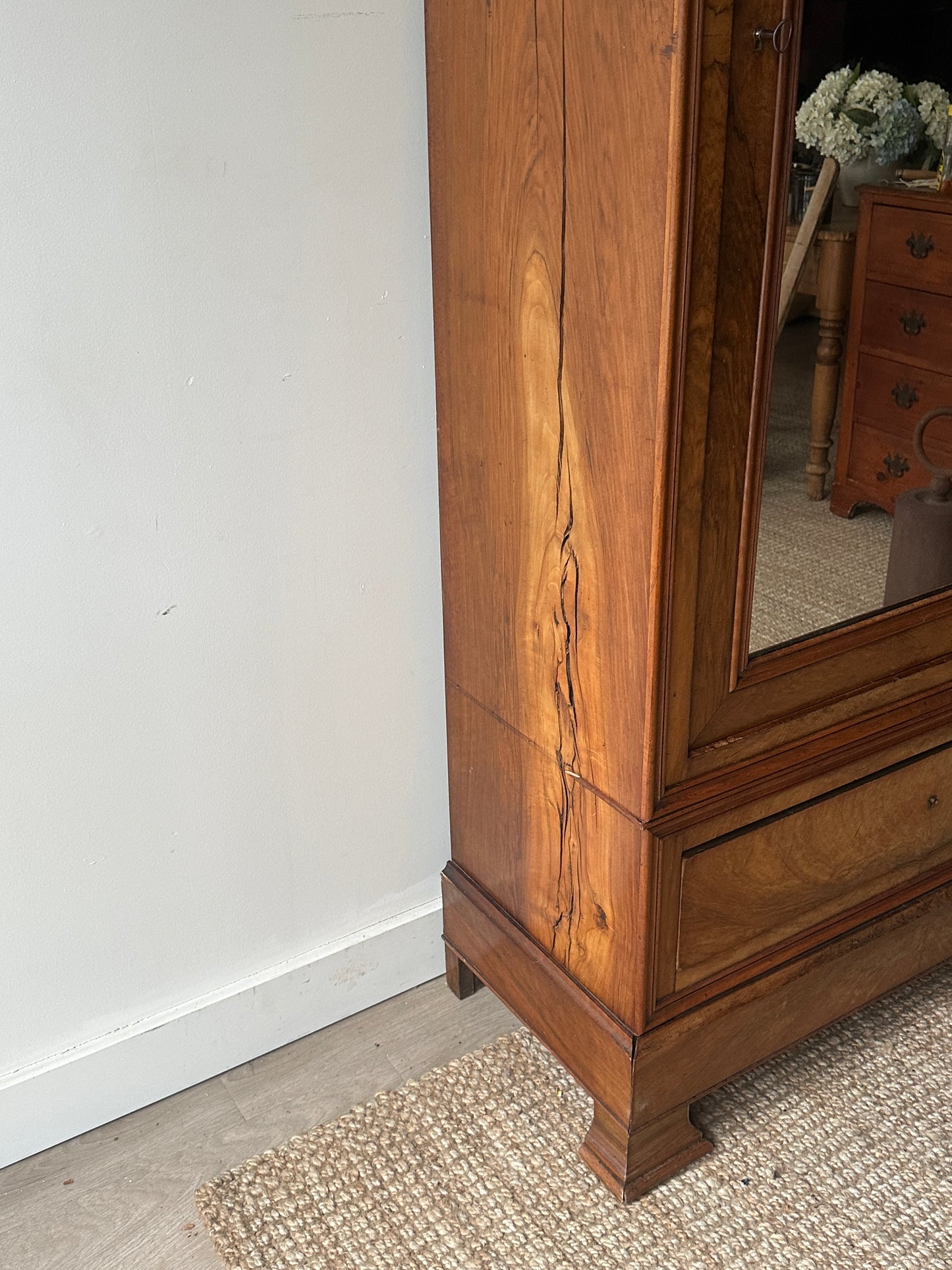 19th c. walnut armoire