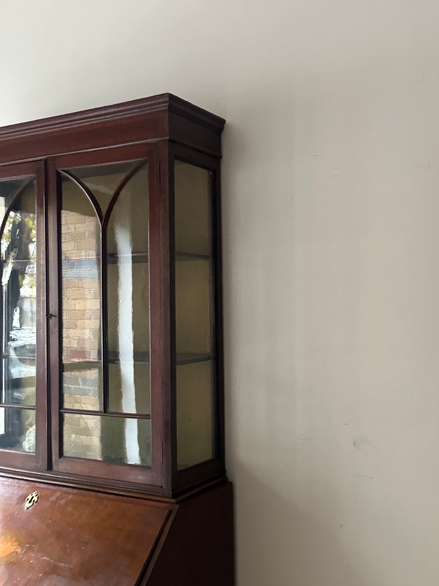 Two piece secretary desk