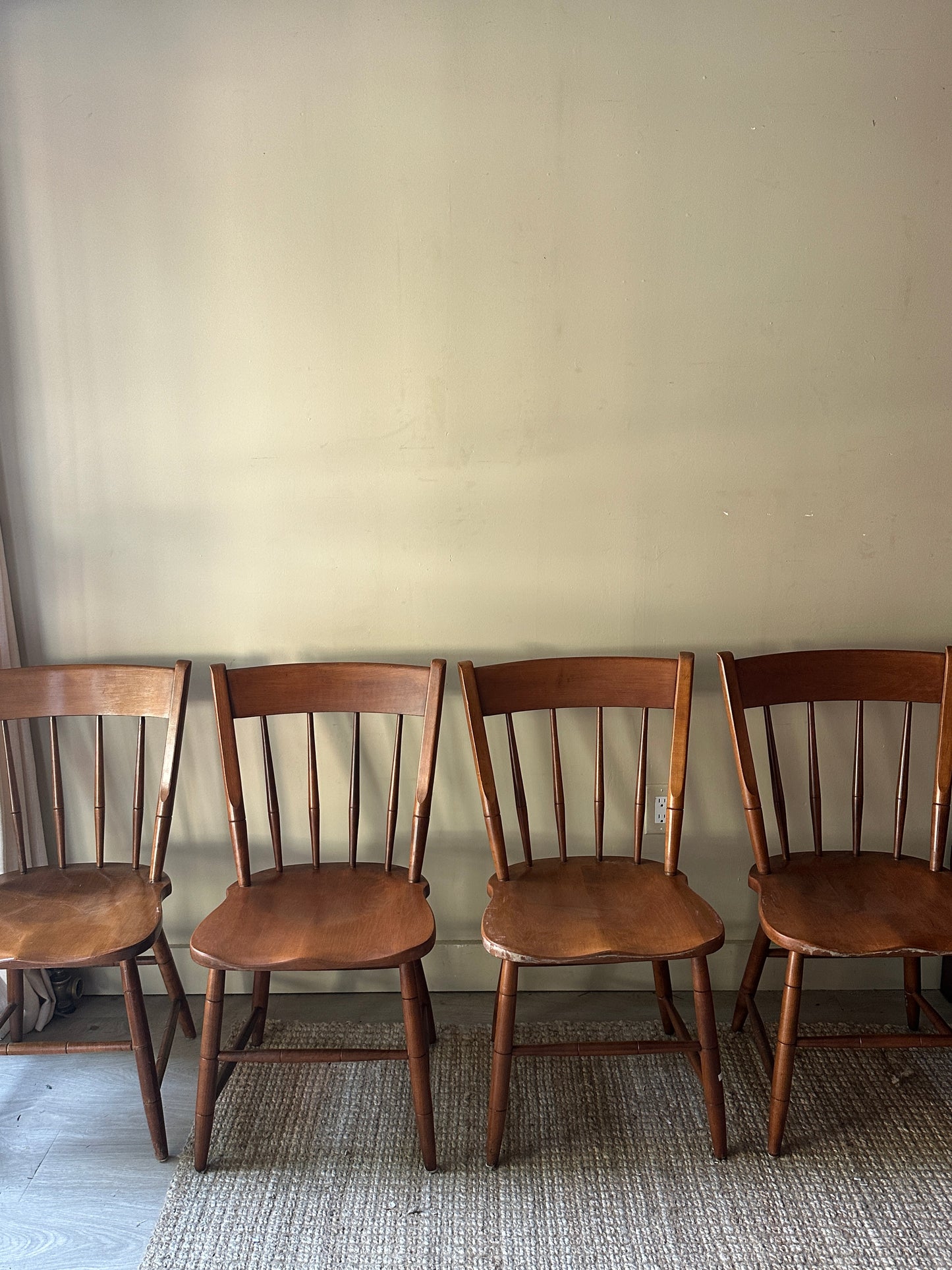 Haywood Wakefield dining chairs. Sold as a set of 4.