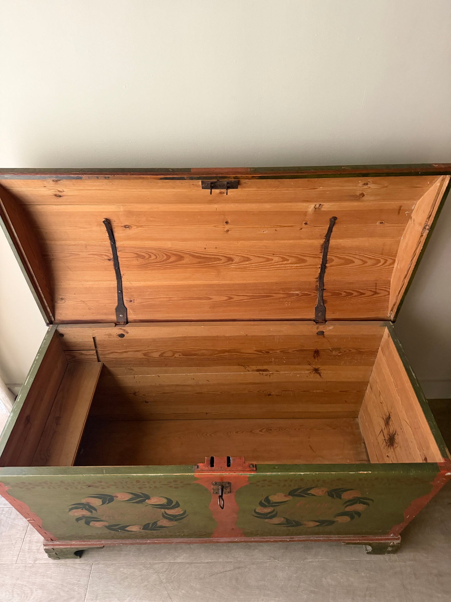 Scandinavian painted trunk