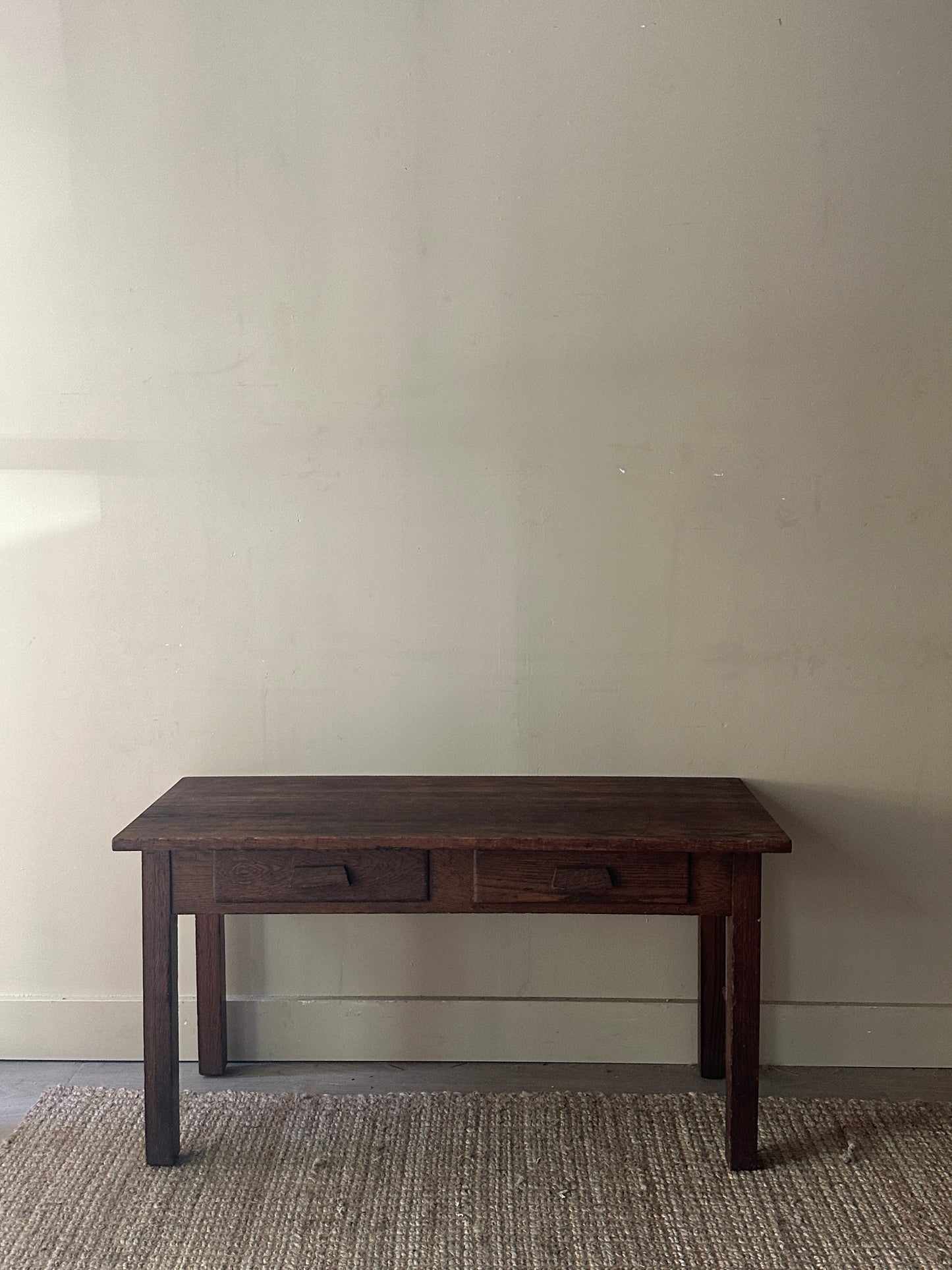 Oak console table