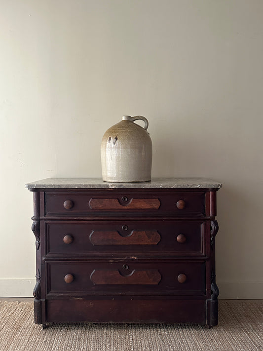 Marble top mahogany dresser