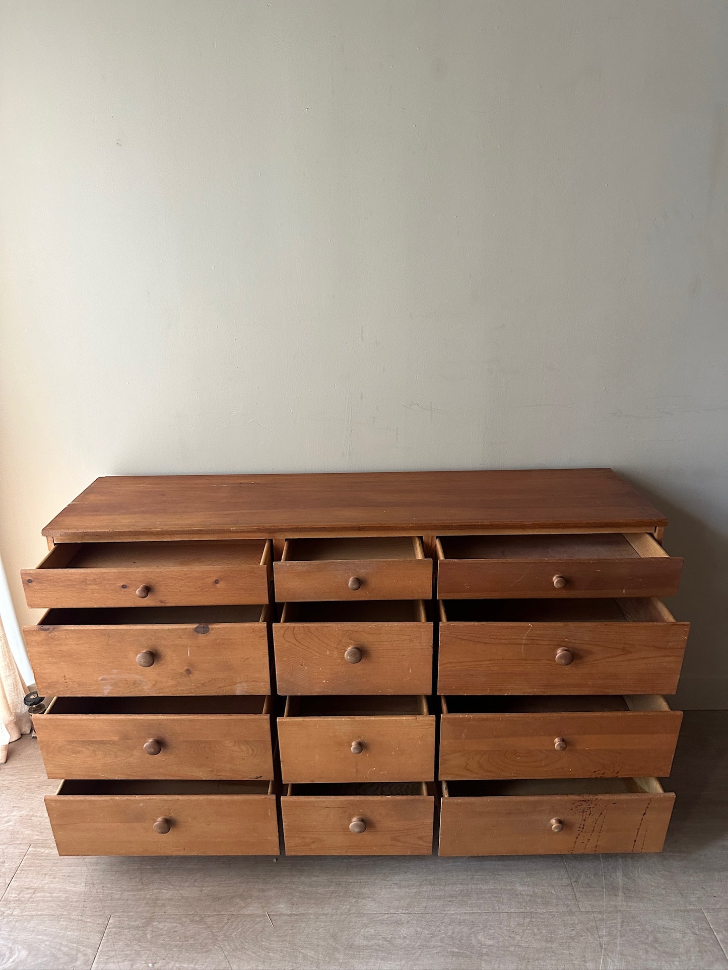 Pine 12 drawer dresser