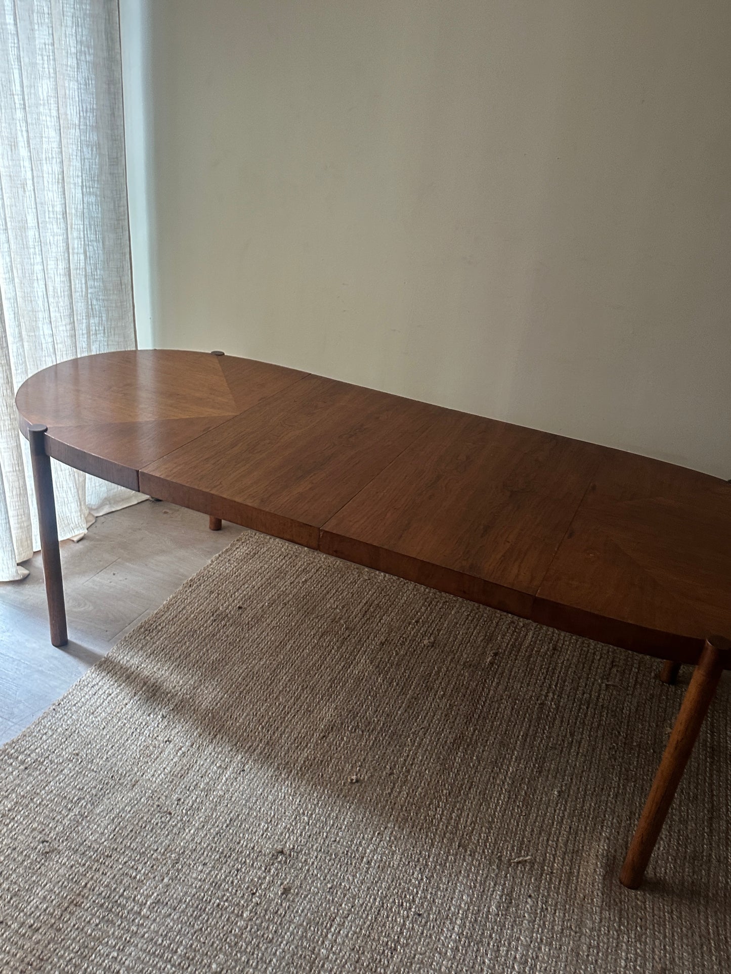 Walnut dining table with leaves