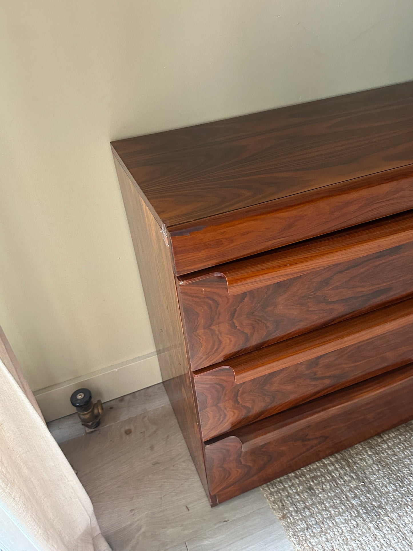 Walnut burl dresser