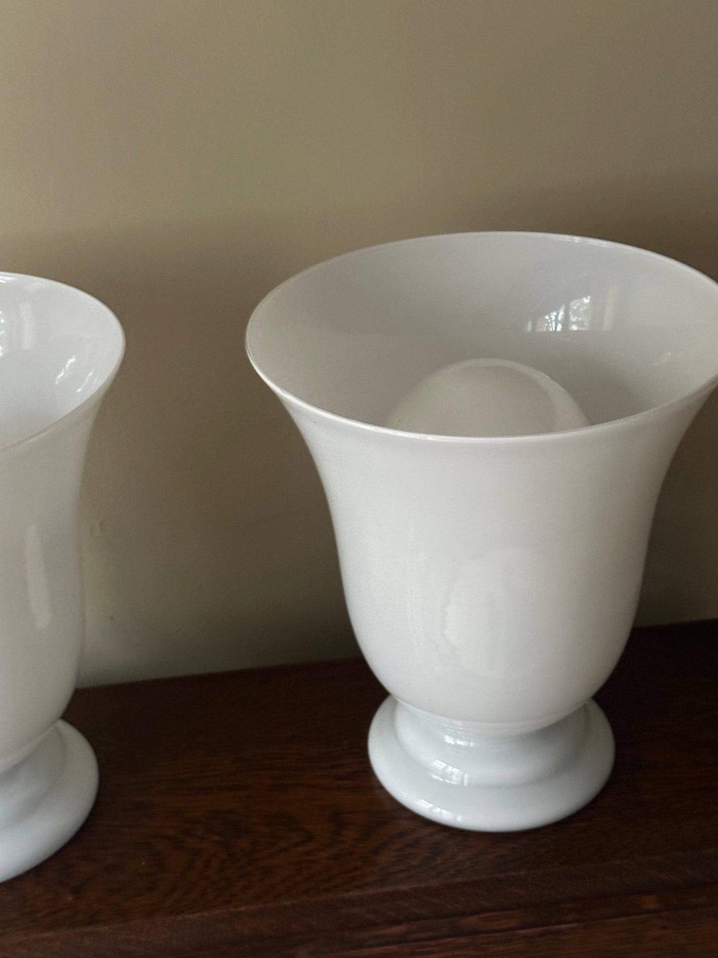 French white glass table lamps