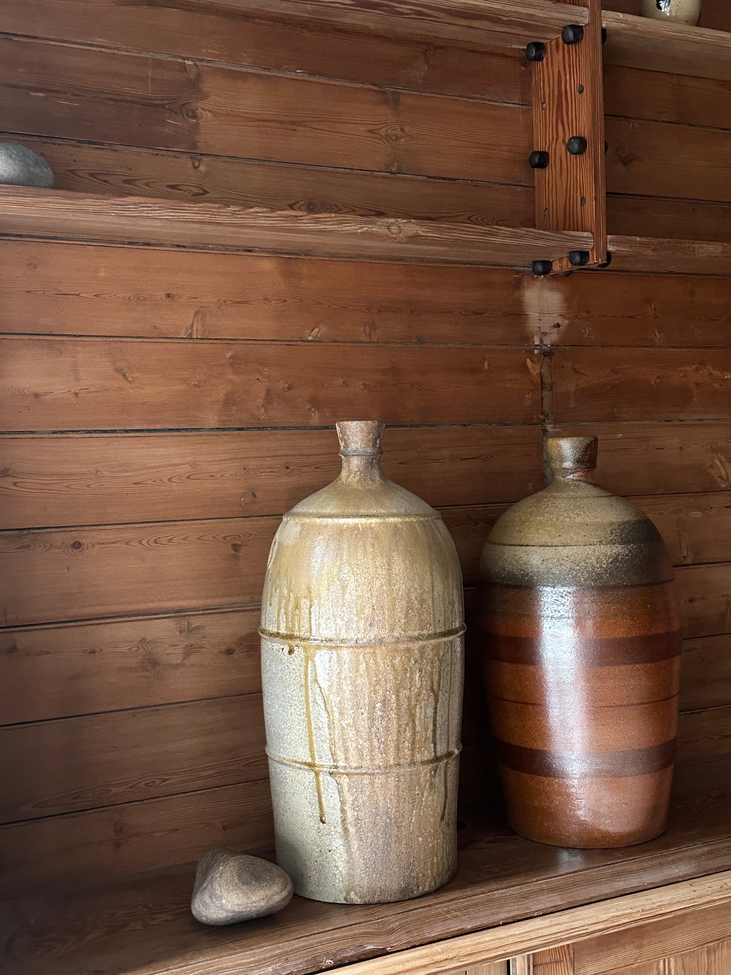 Two piece pine hutch