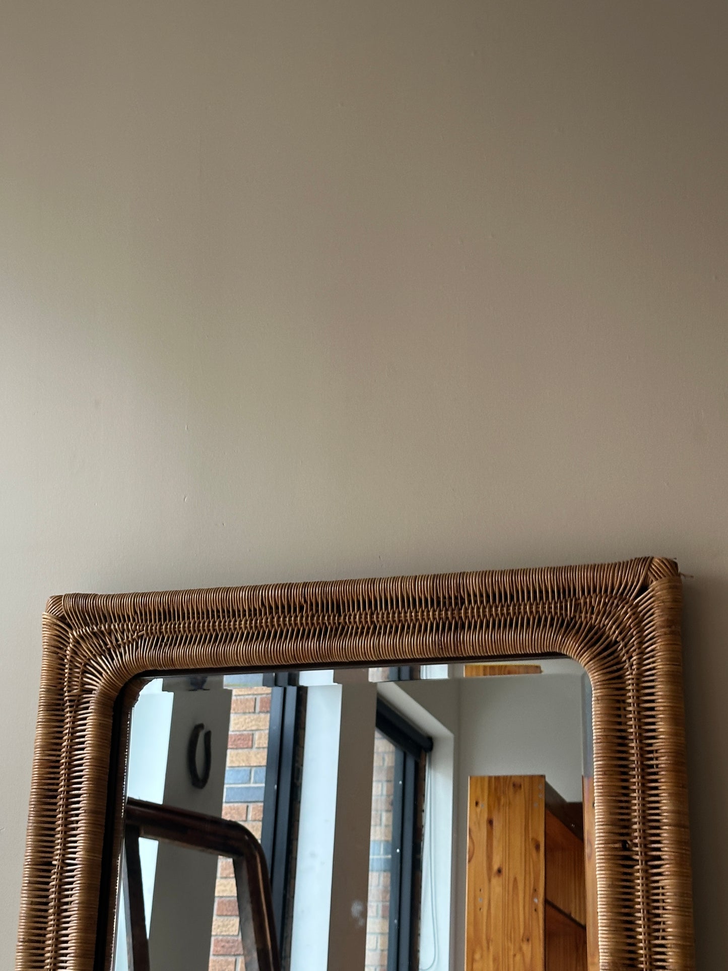 Wicker mirror