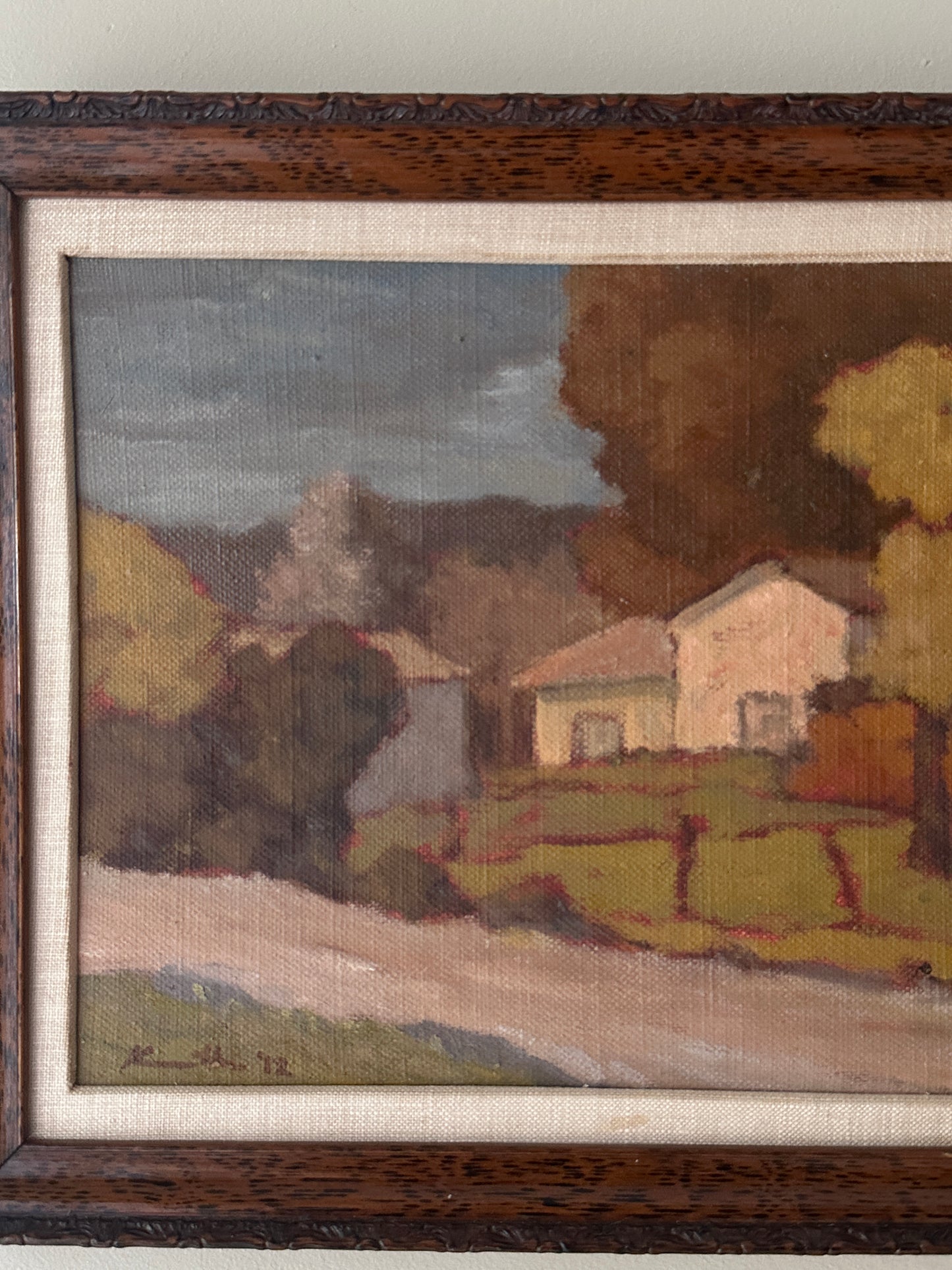Farmhouse landscape painting